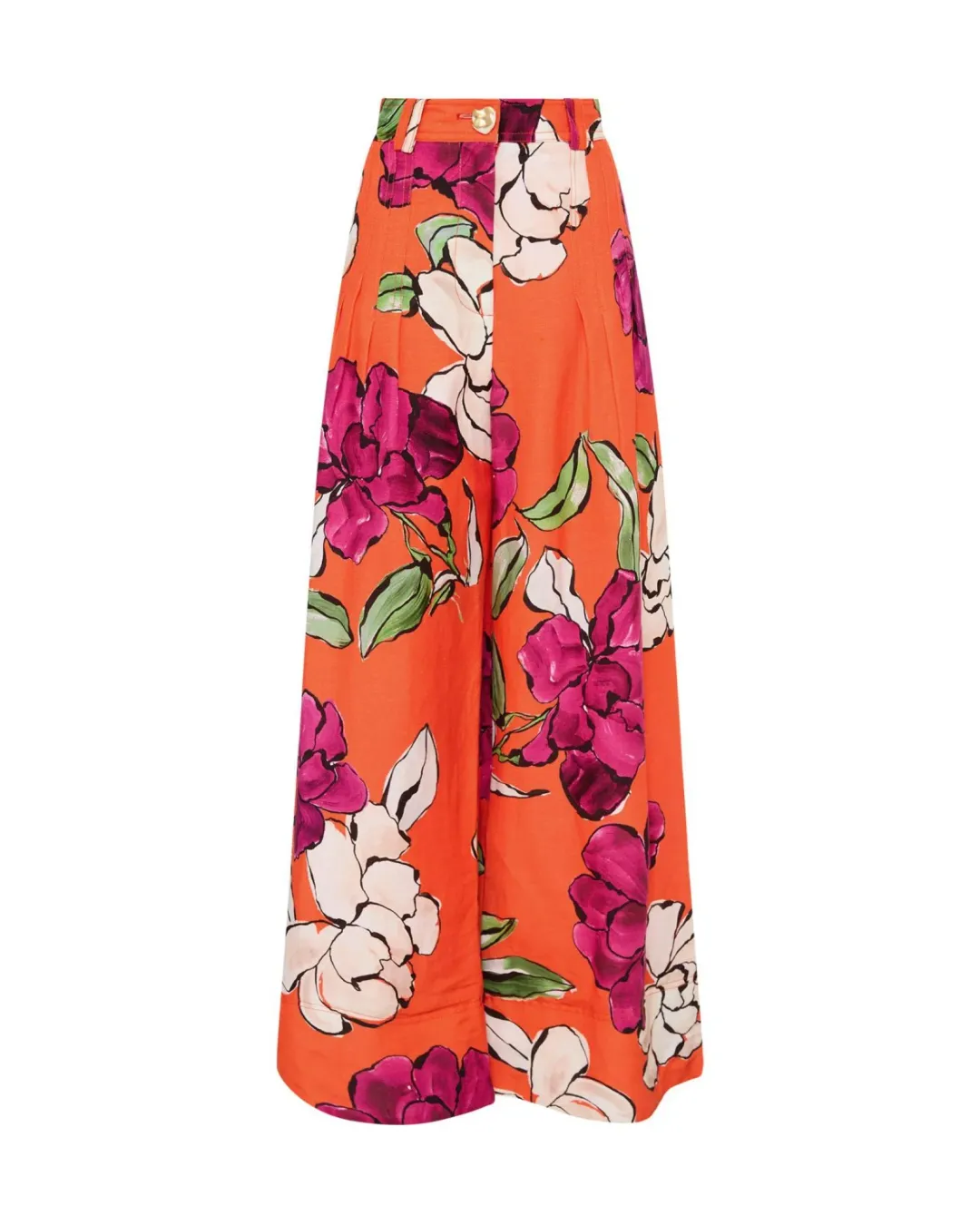 Aje Dazzling Floral Wide Leg Pant in Vivid Camellia Size XL / AU 14  for rent on The Volte - main image