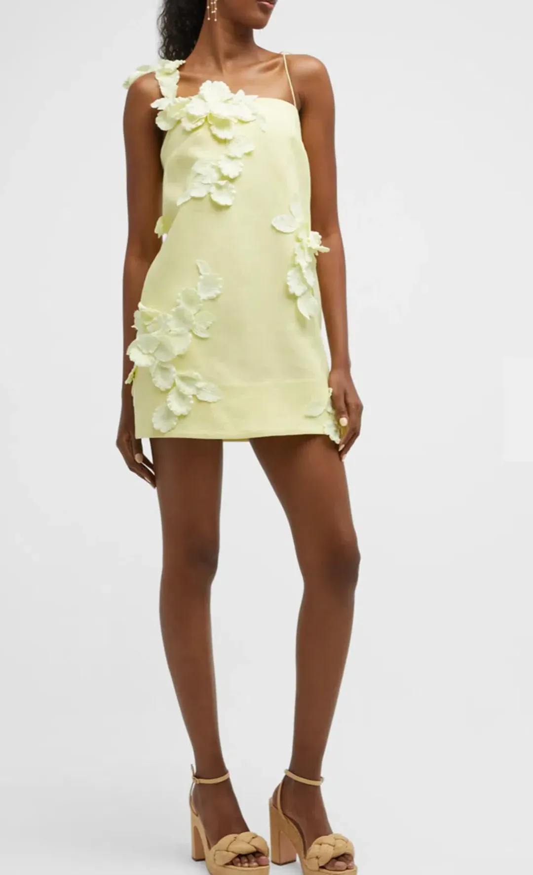 Zimmermann High Tide Shift Flower Mini Dress Yellow Size 1 / Au 10 for rent on The Volte - main image