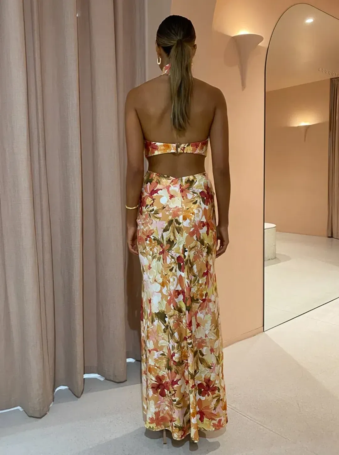 Significant Other Lapis Midi Dress Watercolour Floral Size 10  for rent on The Volte - main image