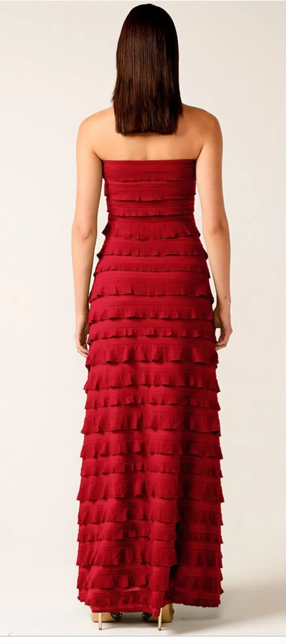 Sacha Drake Maddison Strapless Dress Red Size 14 for rent on The Volte - main image