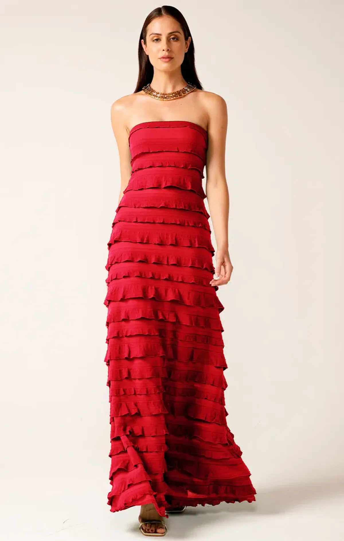 Sacha Drake Maddison Strapless Dress Red Size 14 - Image 1