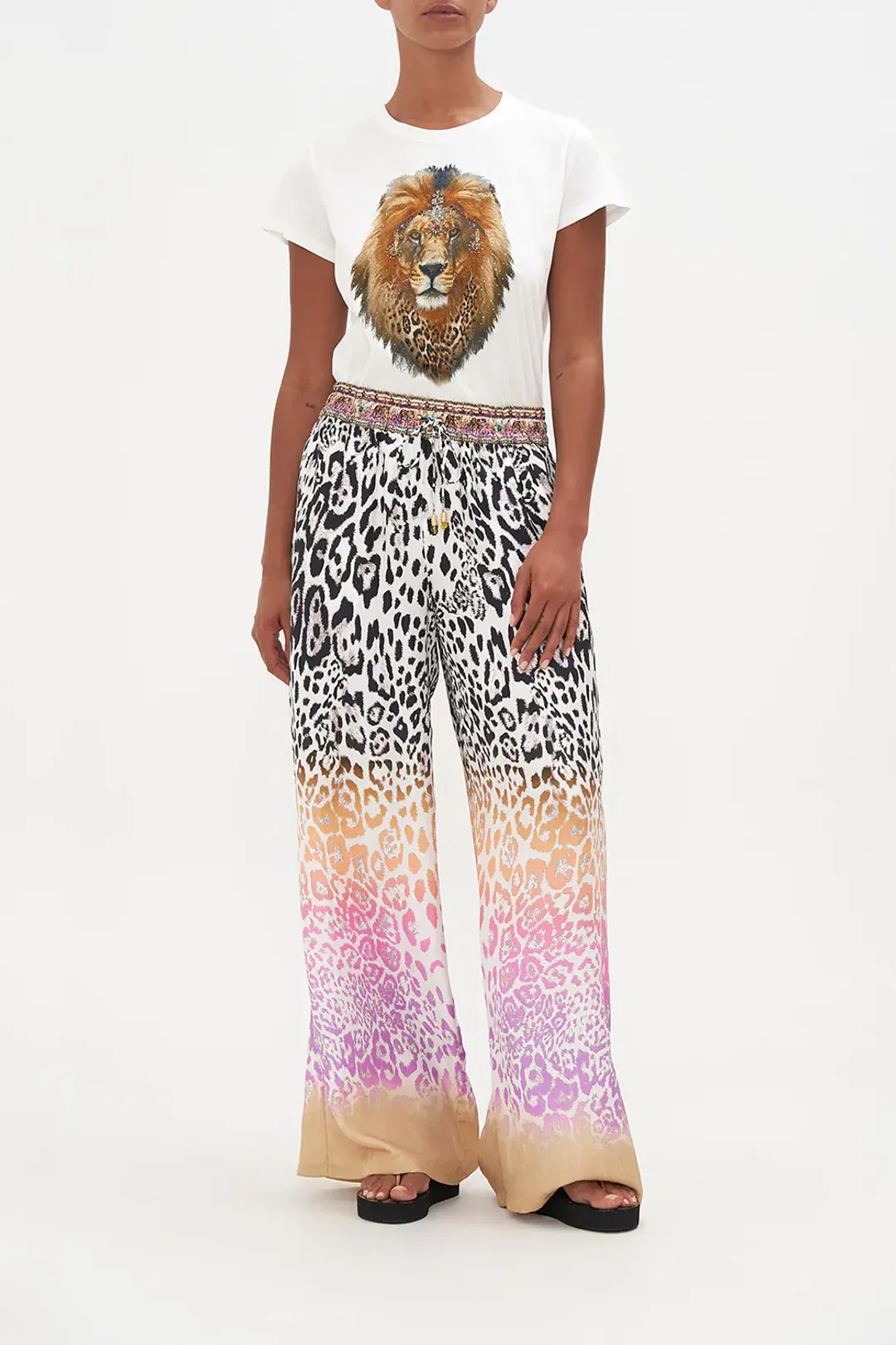 Camilla Straight Leg Pant Kitty Kat Klub Size L / AU 14  for rent on The Volte - main image