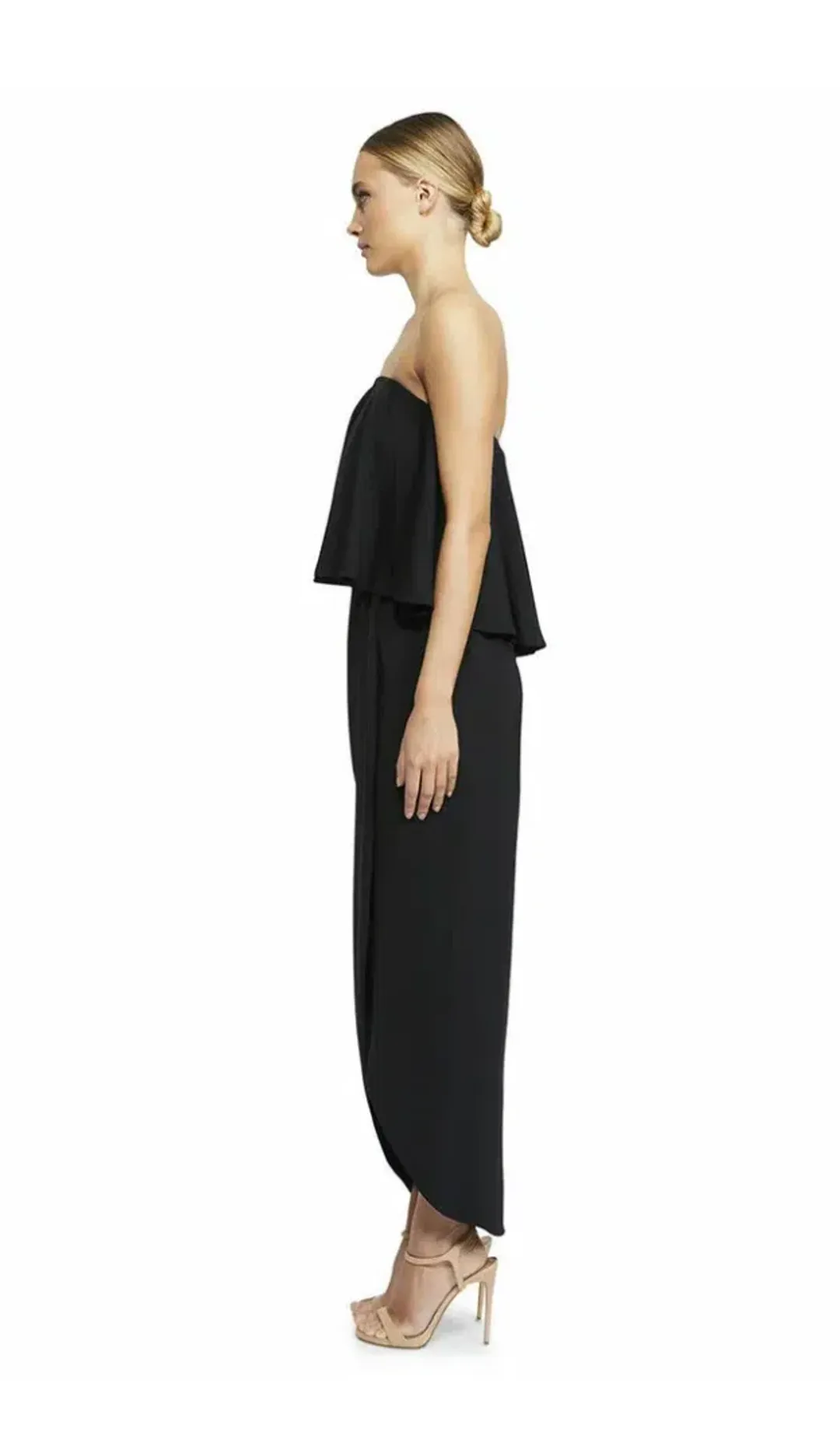 Shona Joy Strapless Frill Maxi Dress Size 8  for rent on The Volte - main image