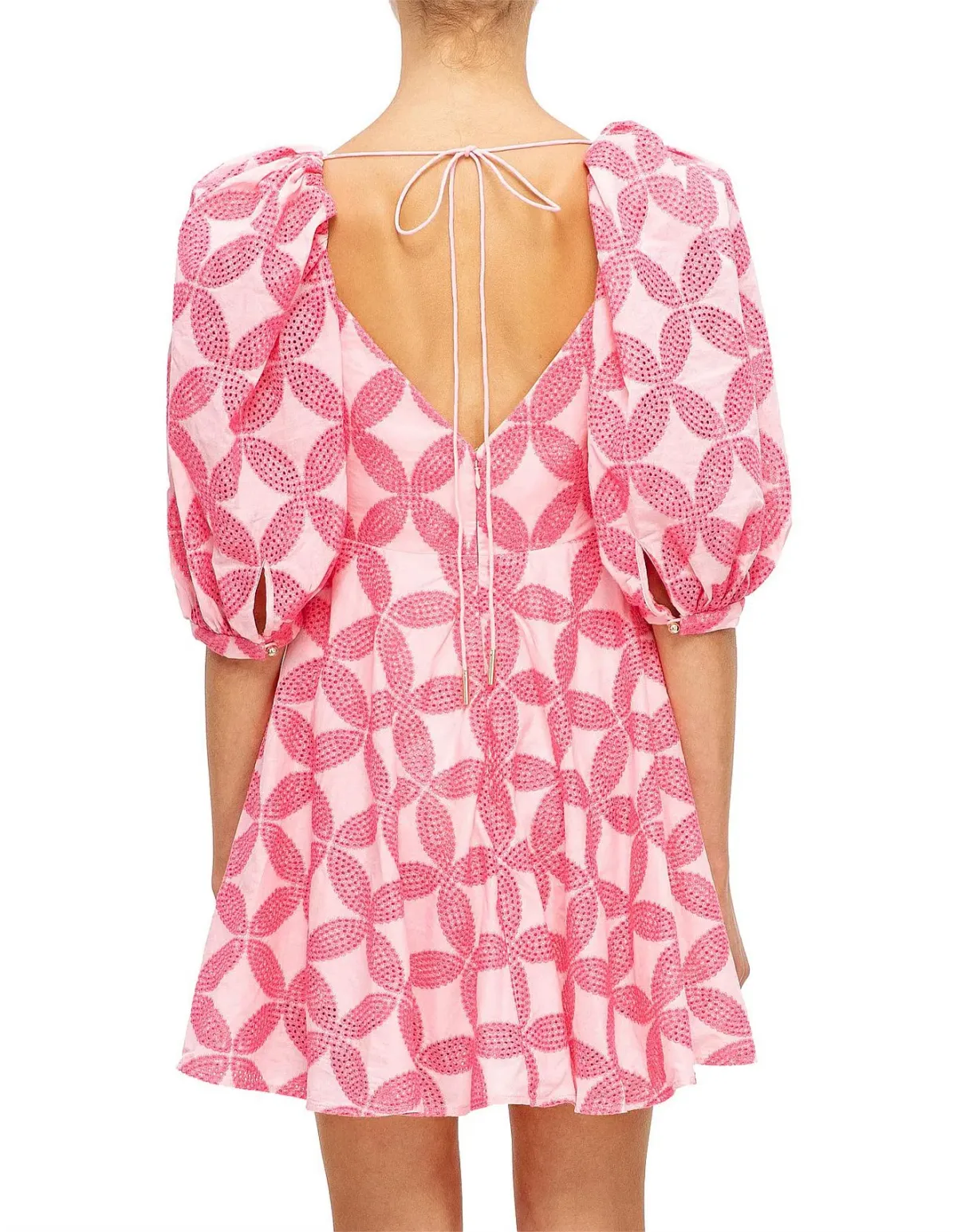 Acler Perry Mini Dress Pink Size 10 - Image 3