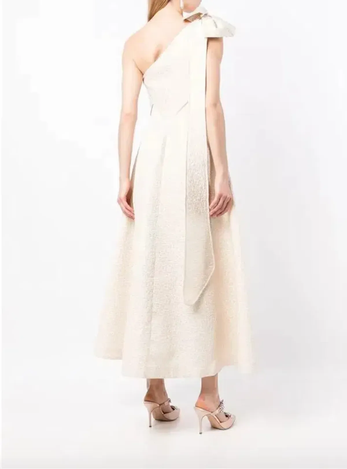 Rachel Gilbert Malea Midi Dress Stone Size AU 6 - Image 3