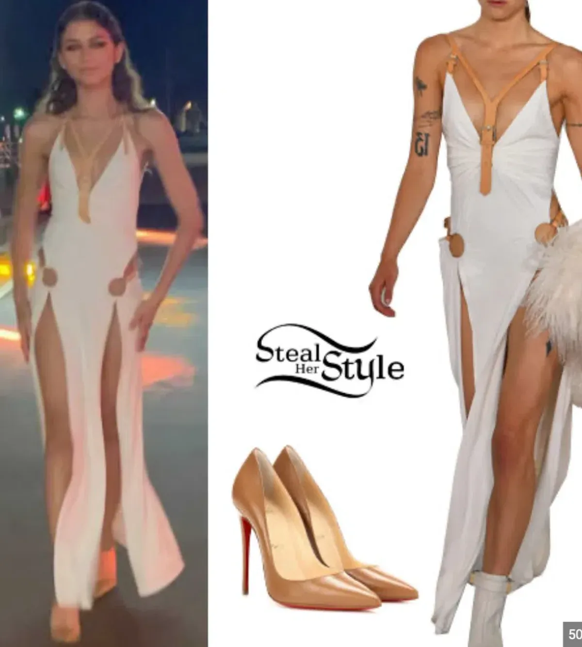 Dion Lee Bridle Gathered Dress White Size 6 / XS - Image 4