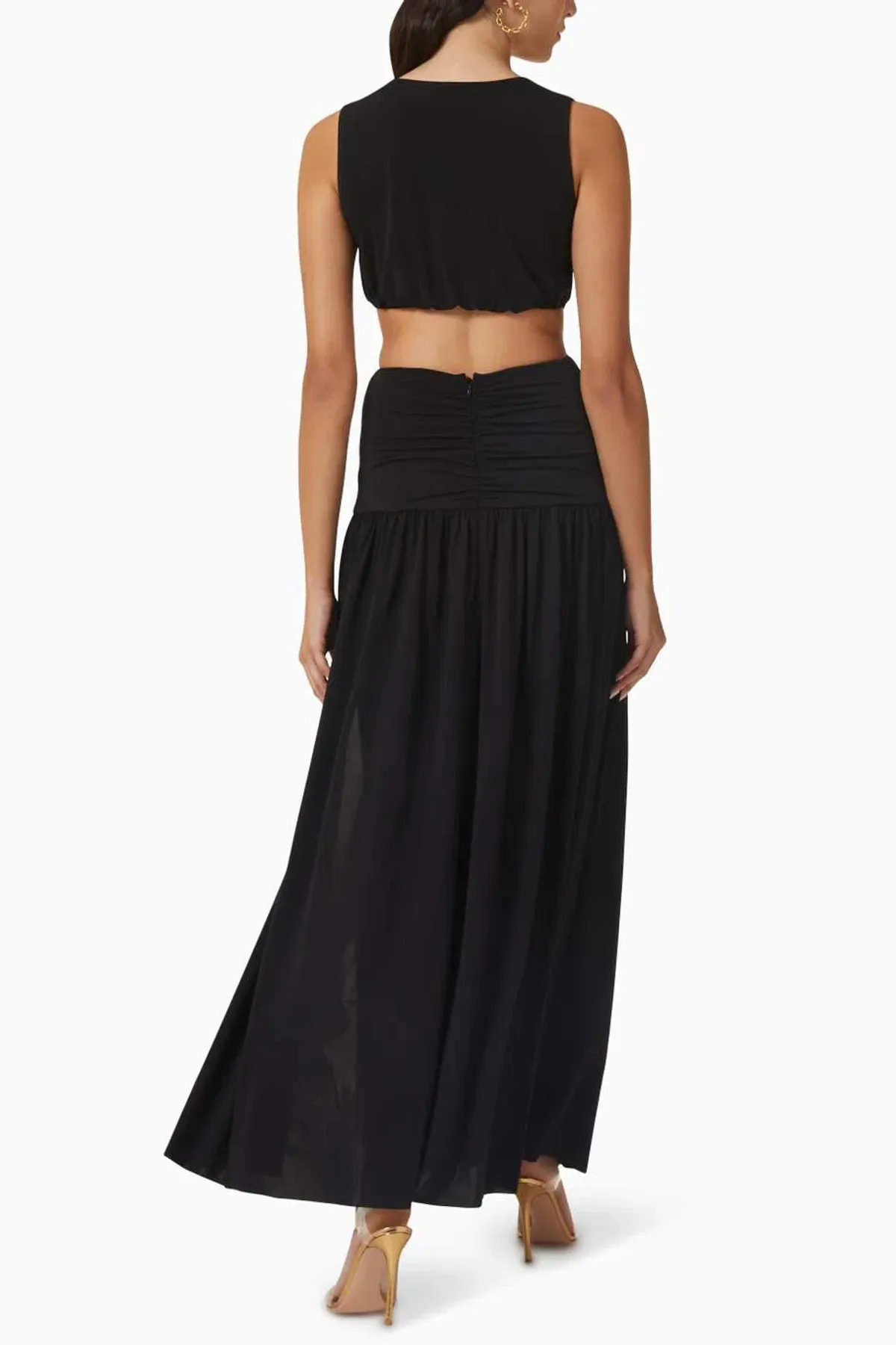 Bec & Bridge Evoke V Crepe Maxi Dress Black Size 8 - Image 3