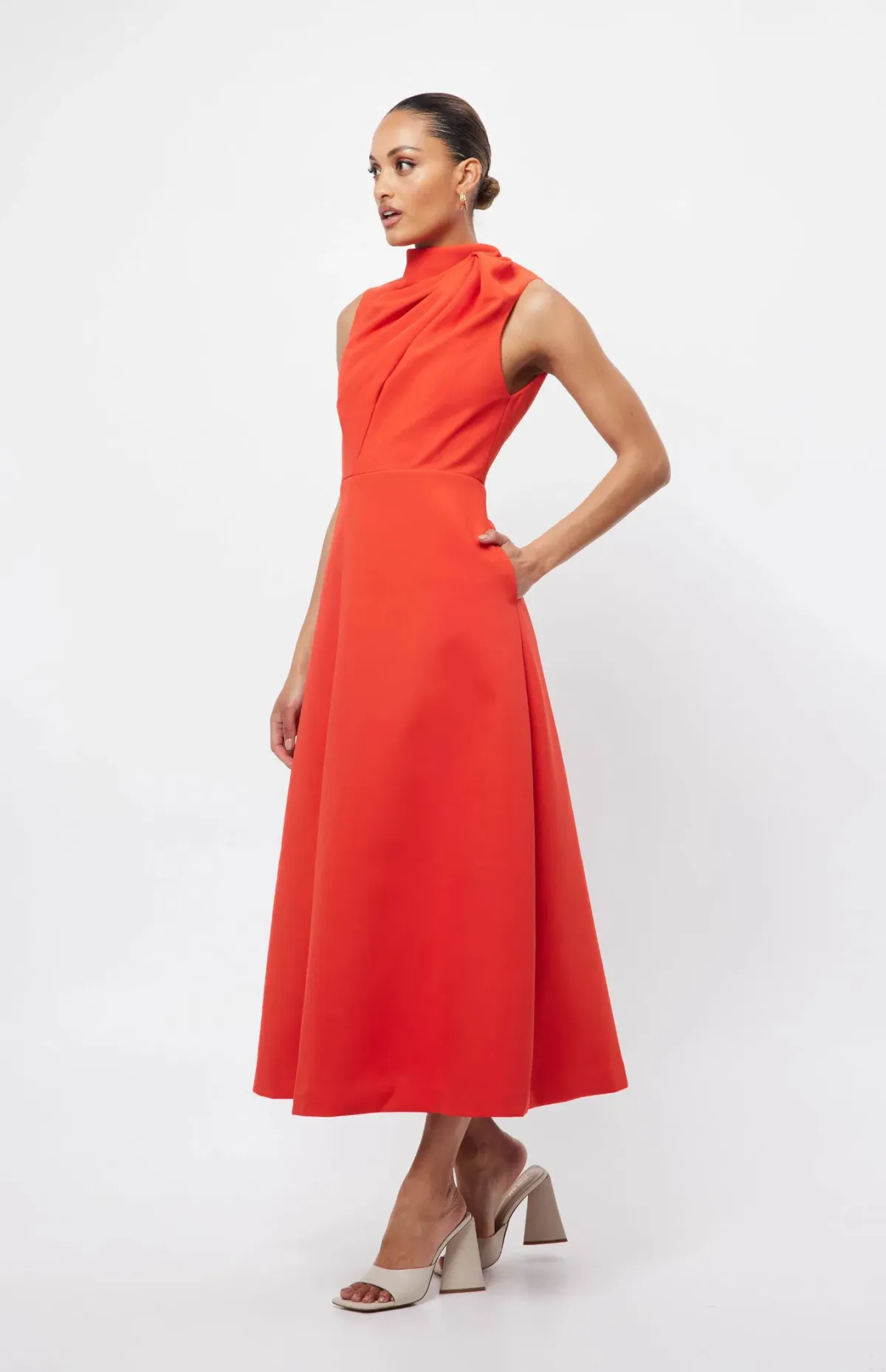 Mossman Cosmic Midi Dress Chili Size 8 - Image 2