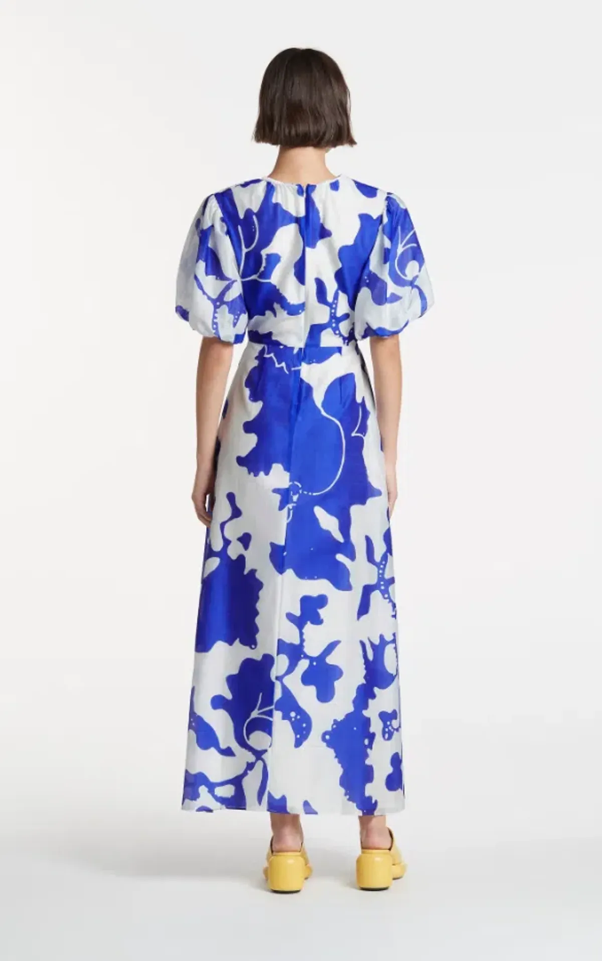Sir the Label Vivi Puff Sleeve Maxi Dress Size Blue Print 2/Au 10 - Image 3
