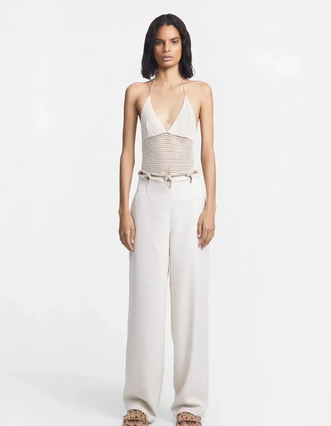Dion Lee Macrame Pant in Ivory Size XS / AU 6 for rent on The Volte - main image
