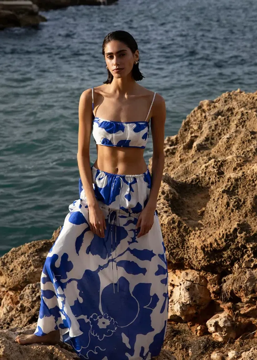 Sir the Label Vivi Crop and Skirt Set Merce Abstract Print Size 6 for rent on The Volte - main image