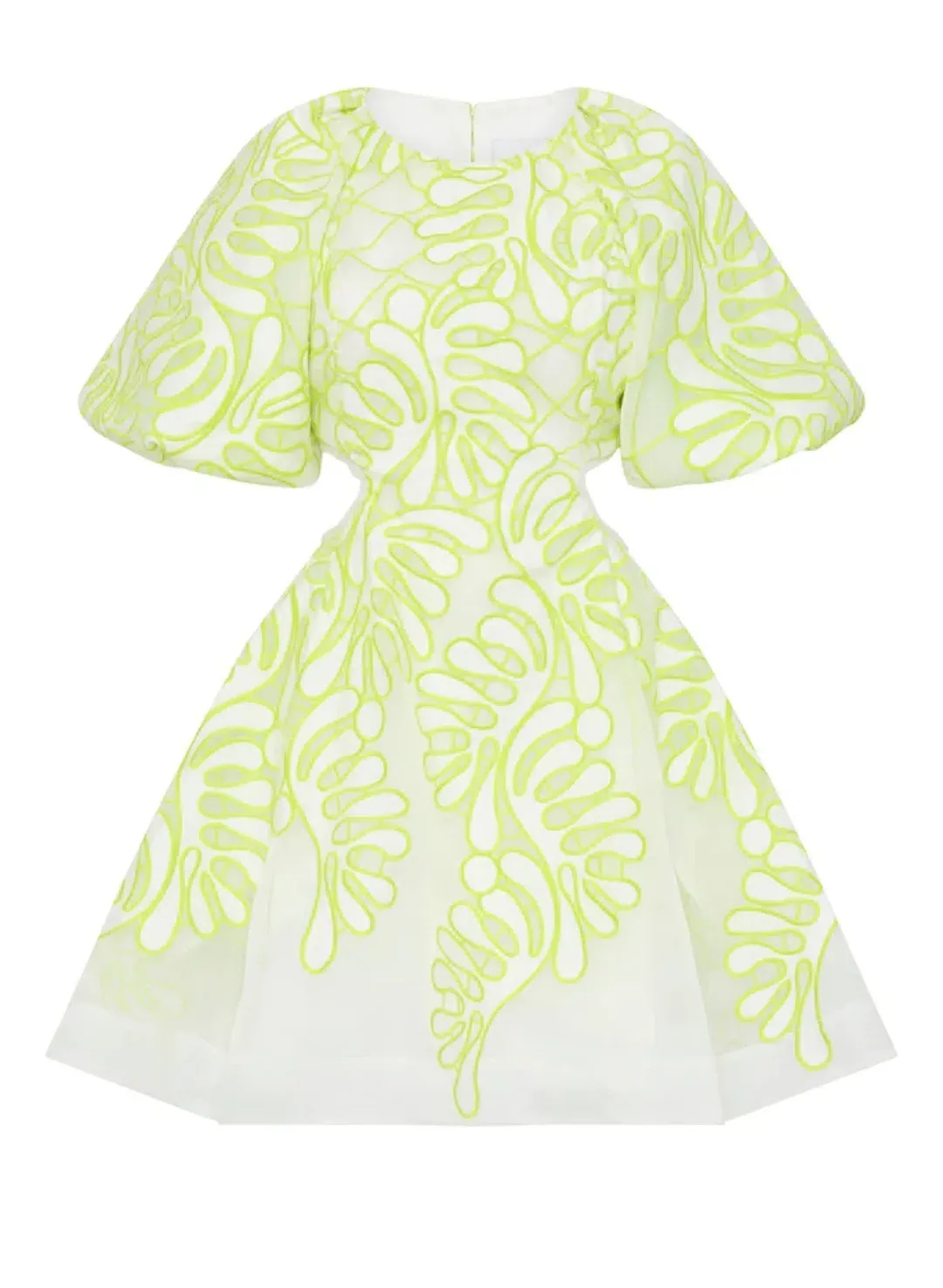 Aje Botanical Applique Mini Dress Green Size 6 for rent on The Volte - main image