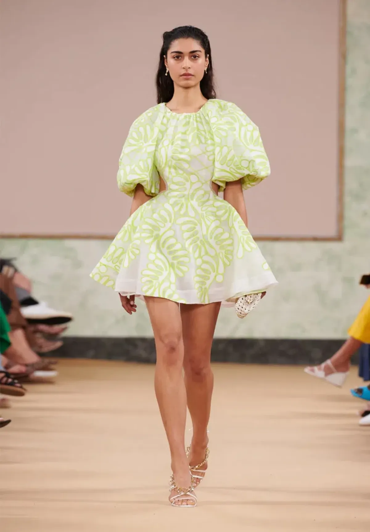 Aje Botanical Applique Mini Dress Green Size 6 - Image 1