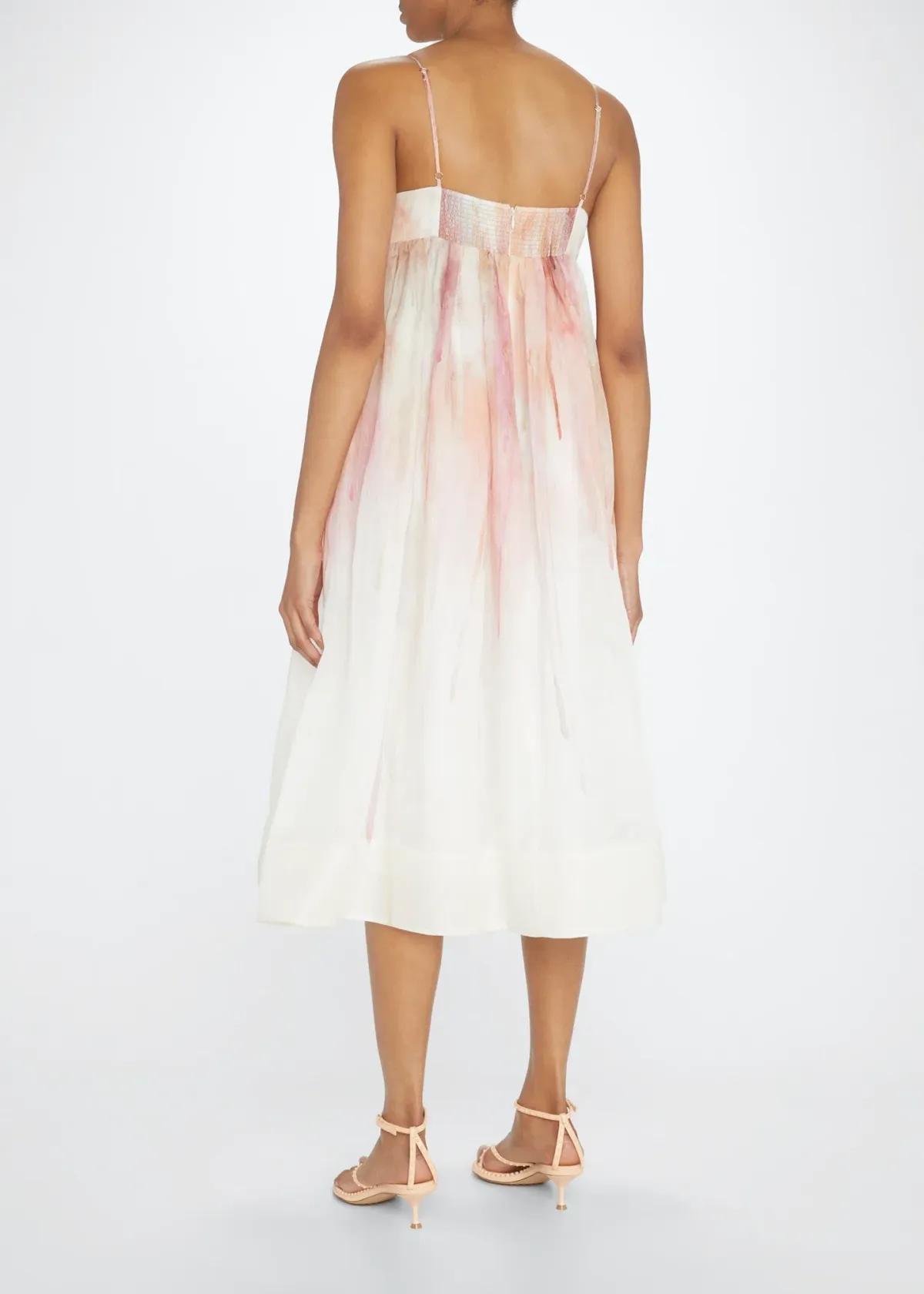 Zimmermann Dancer Empire Line Midi Dress Pink Size 8 - Image 3