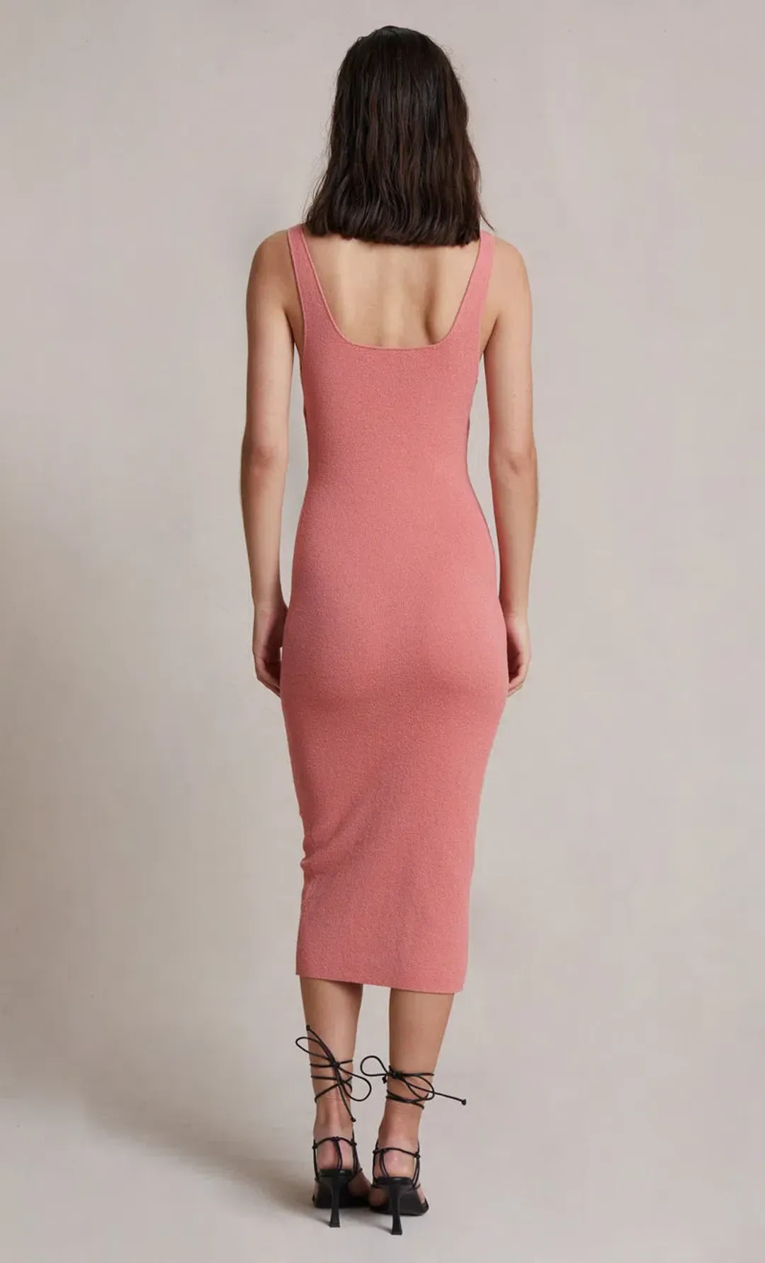 Bec & Bridge Oasis Twist Midi Dress Salmon Size AU 12    for rent on The Volte - main image