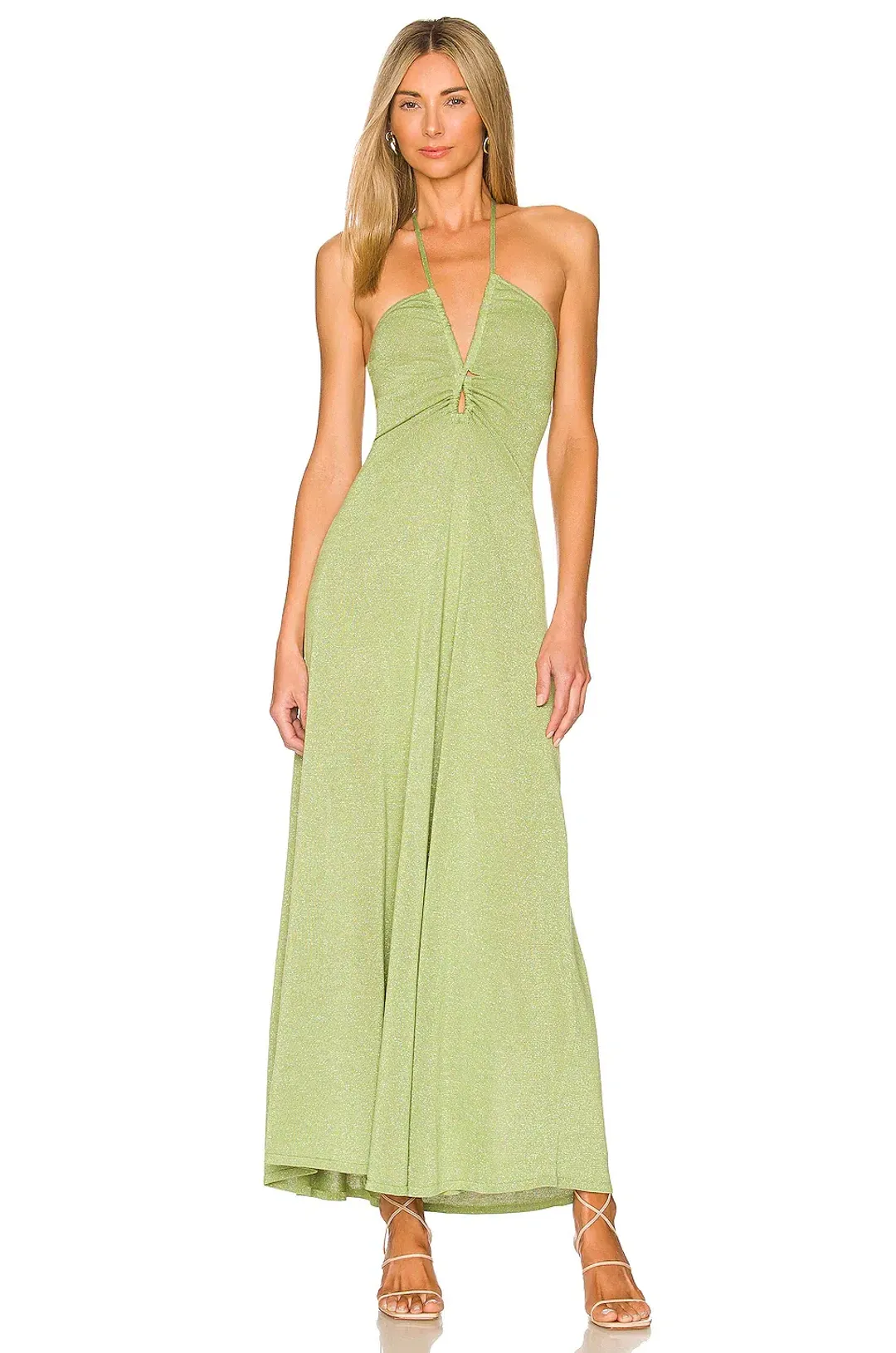 Bec & Bridge Indya Knit Maxi Dress Pistachio Green Size 6 for rent on The Volte - main image