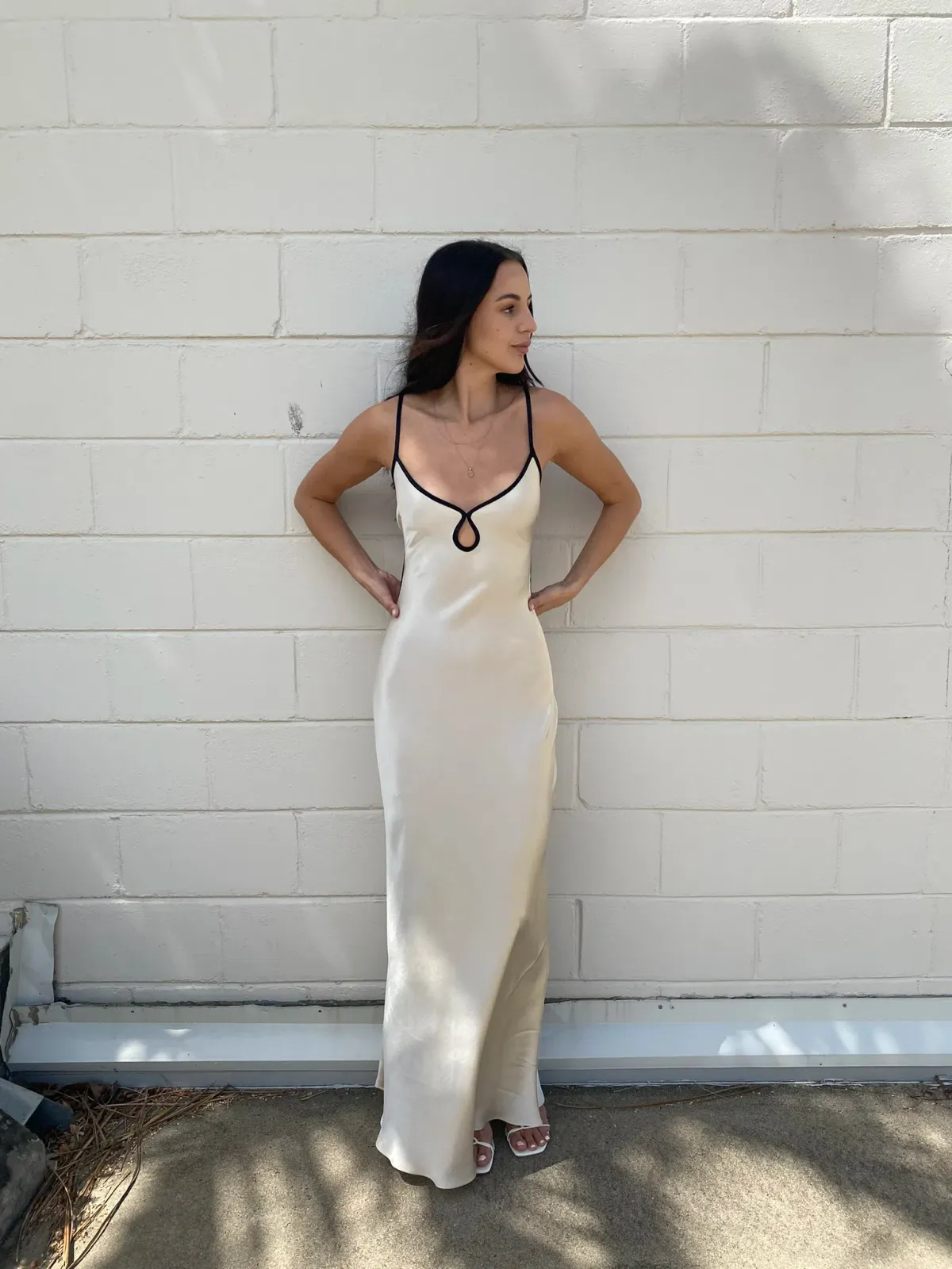 Bec & Bridge Cedar Maxi Dress Oyster Size 8  - Image 1