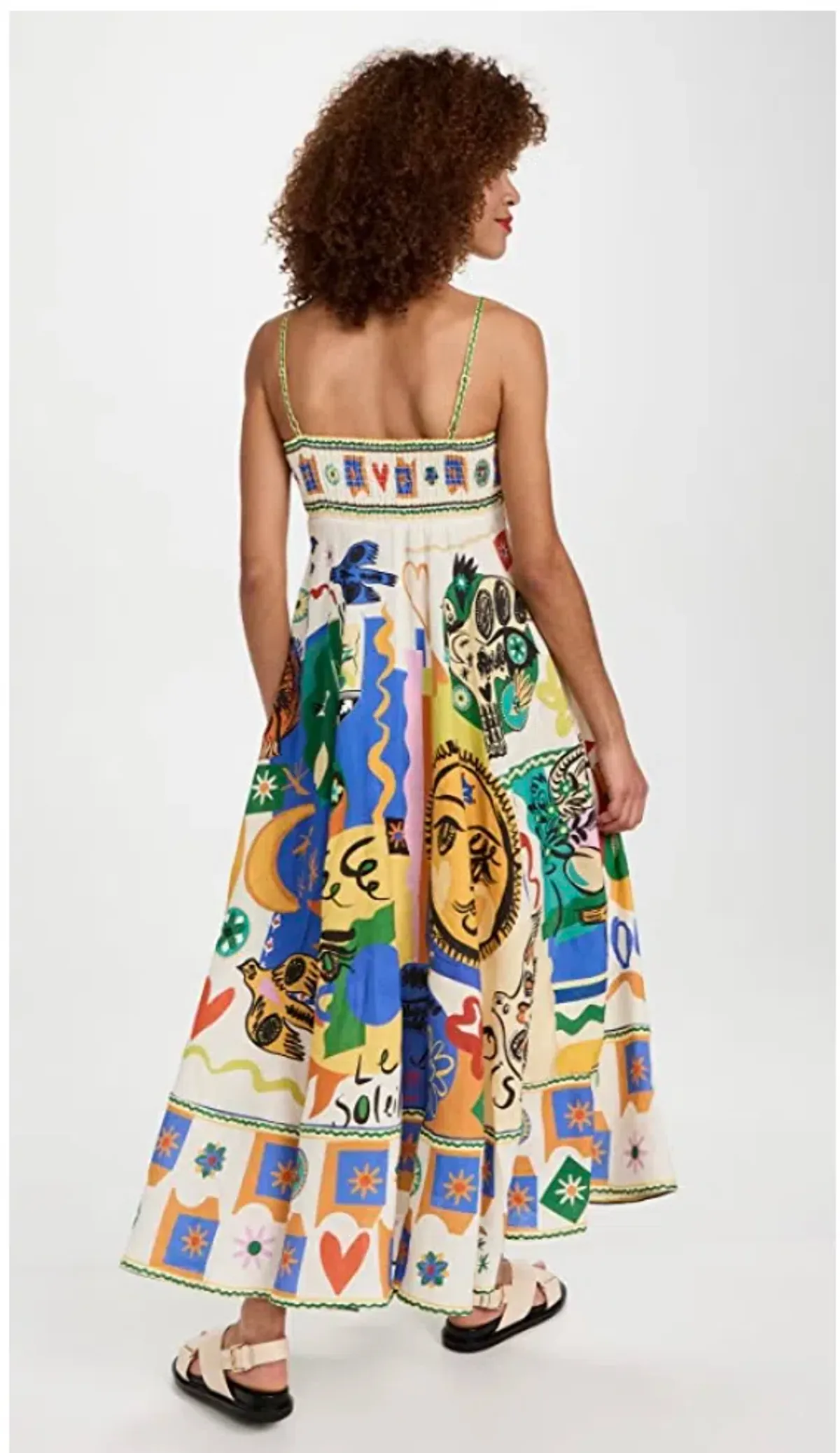 Alemais Soleil Midi Sundress in Ivory Size 10 - Image 3