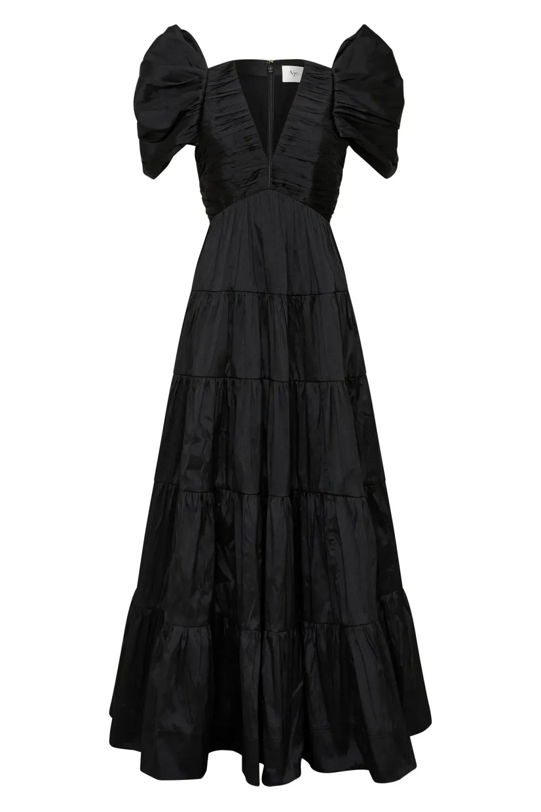 Aje Statuesque Tiered Gown Black Size 8 / S for rent on The Volte - main image