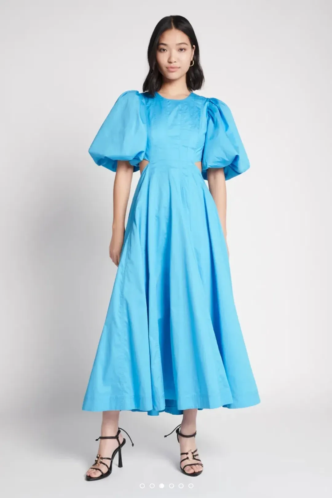 Aje Fallingwater Cut Out Midi Dress Cerulean Blue Size 10 / M for rent on The Volte - main image