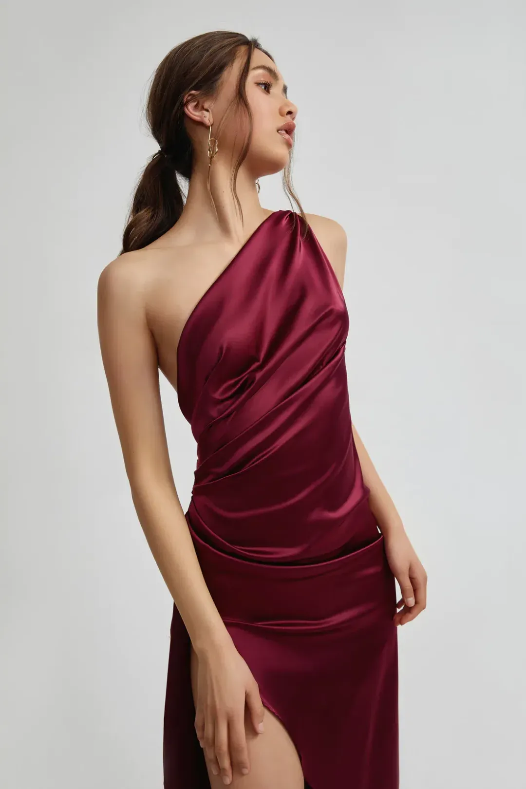 Lexi Samira Gown Burgundy Size 8 for rent on The Volte - main image