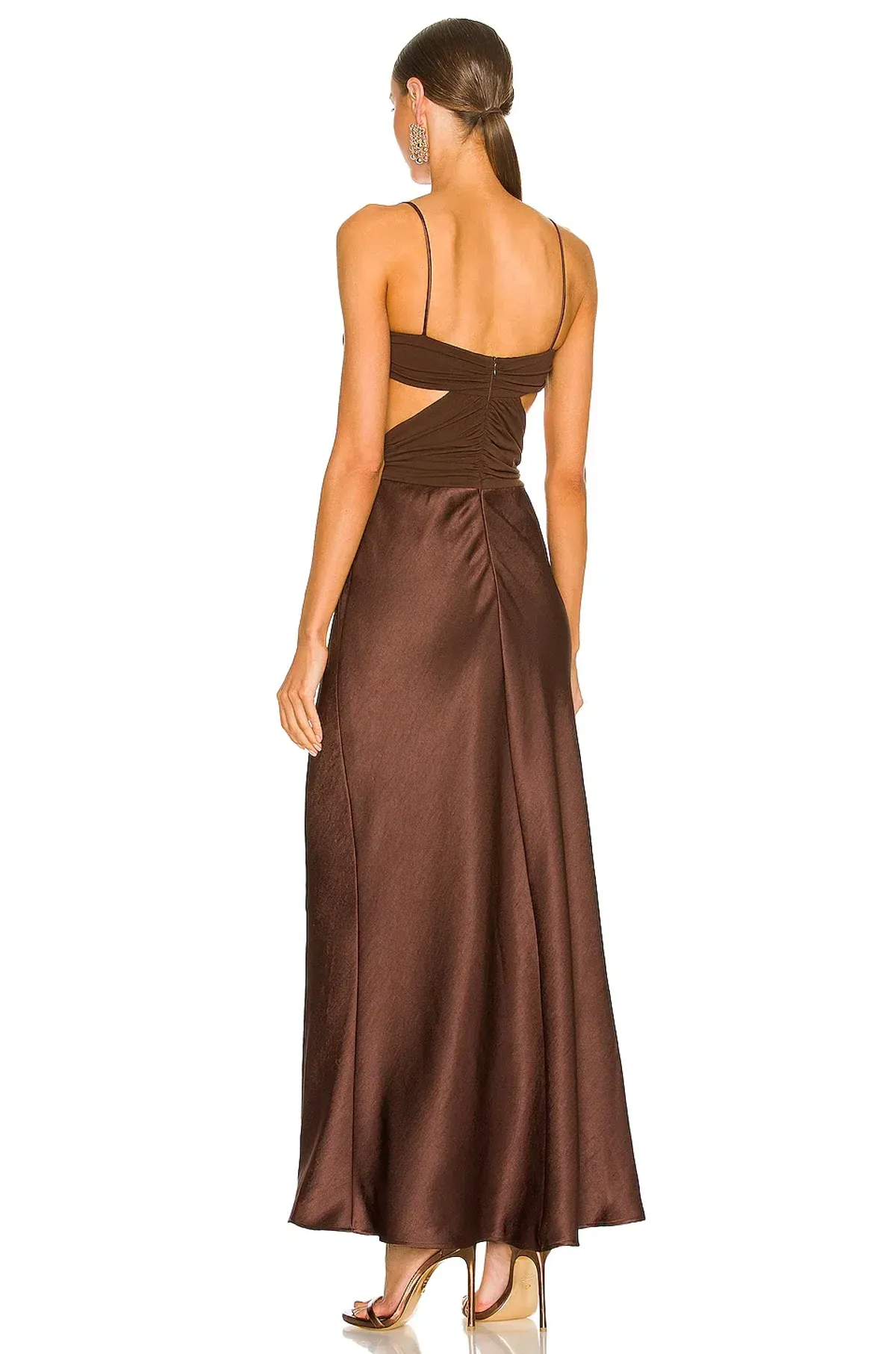 Bec & Bridge Nadia Twist Maxi Dress Chocolate Brown Size XS / AU 6 - Image 3