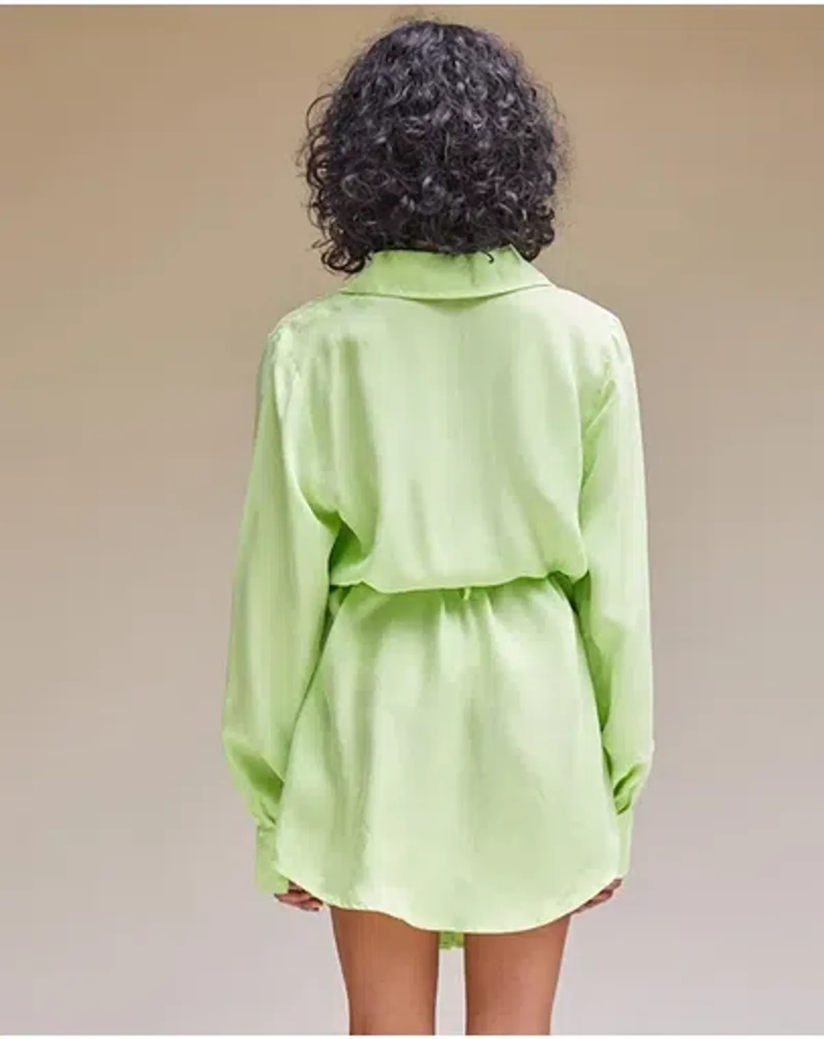 Suboo Sky Mini Shirt Dress in Green Size 12 - Image 3