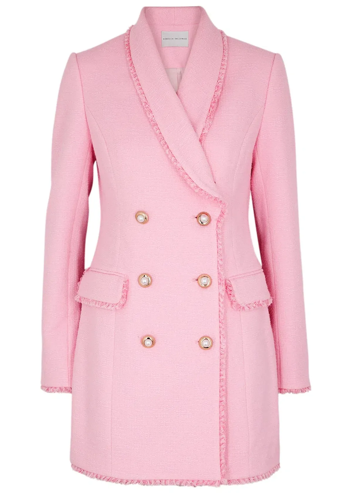 Rebecca Vallance Garance Crepe Blazer Dress Pink Size 10 - Image 4