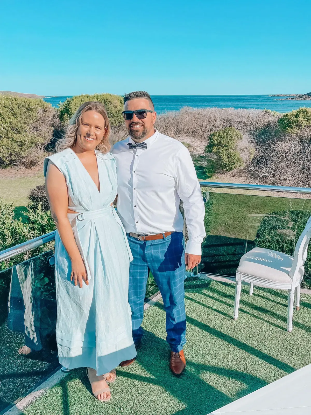 Acler Telford Dress Cloud Blue Size 16 - Image 4