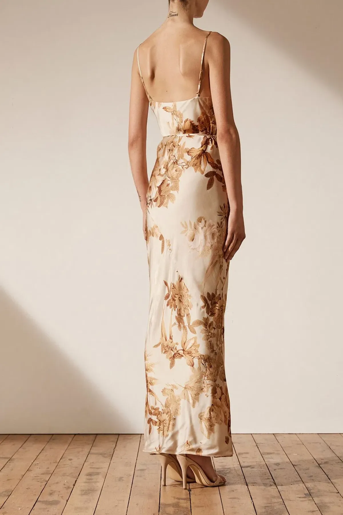 Shona Joy Ines Bias Cowl Maxi Dress Floral Size 8 / S - Image 2