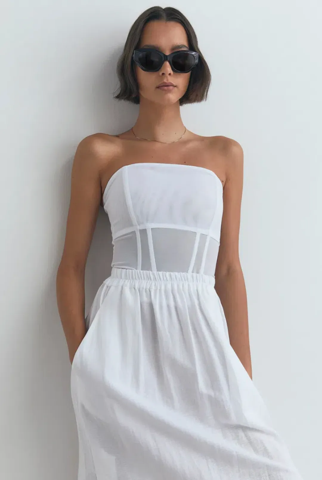 Viktoria and Woods Rome Bustier White Size 1/Au 6 for rent on The Volte - main image