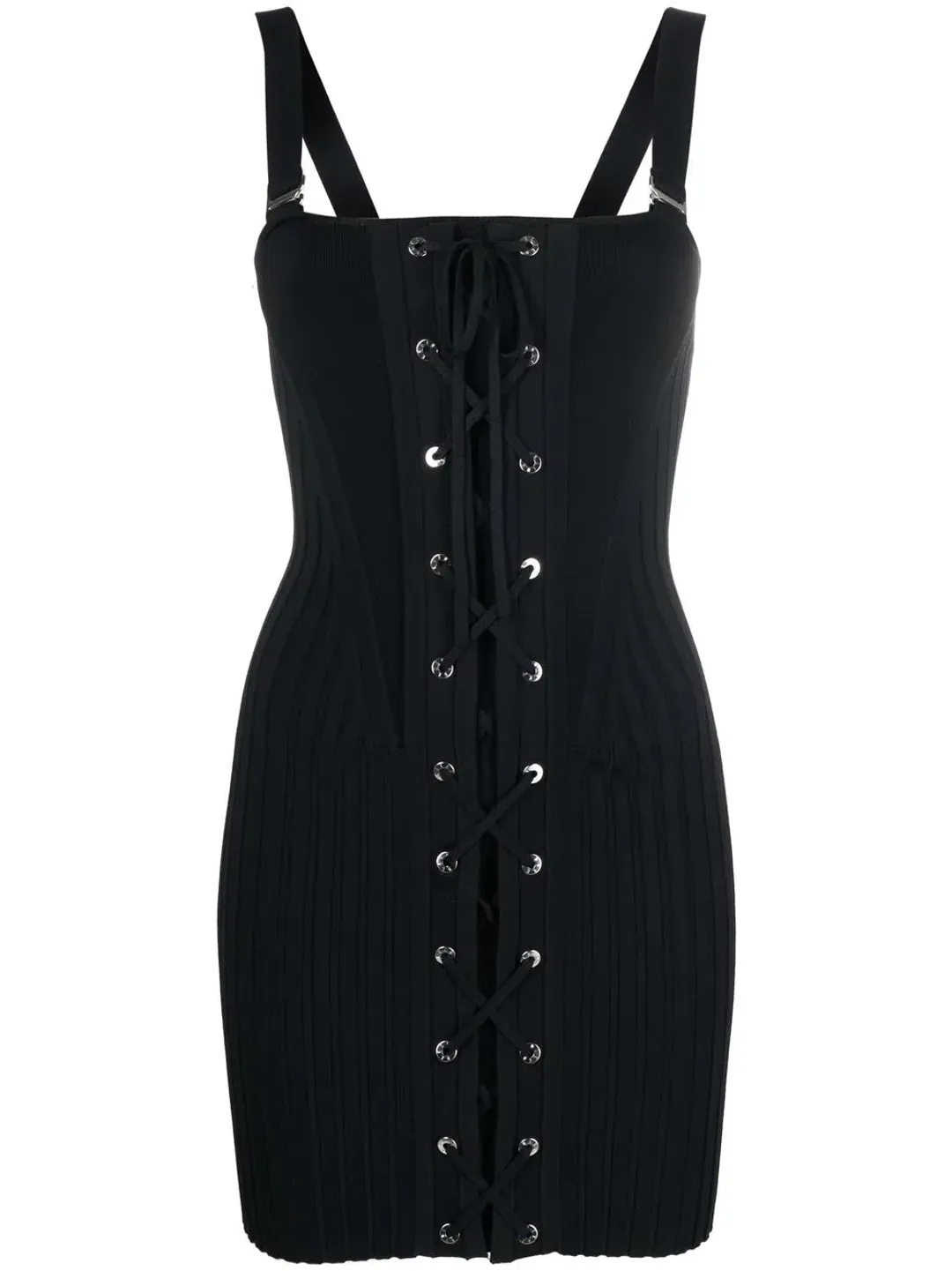 Dion Lee Laced Corset Mini Dress Black Size XS/Au 6 for rent on The Volte - main image