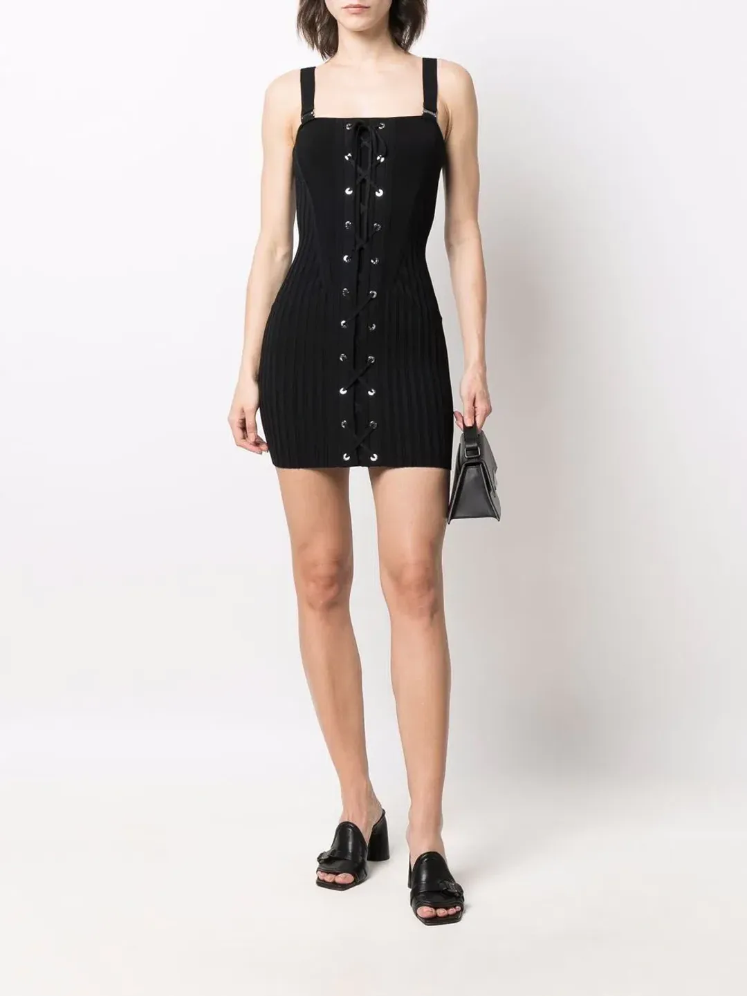 Dion Lee Laced Corset Mini Dress Black Size XS/Au 6 for rent on The Volte - main image