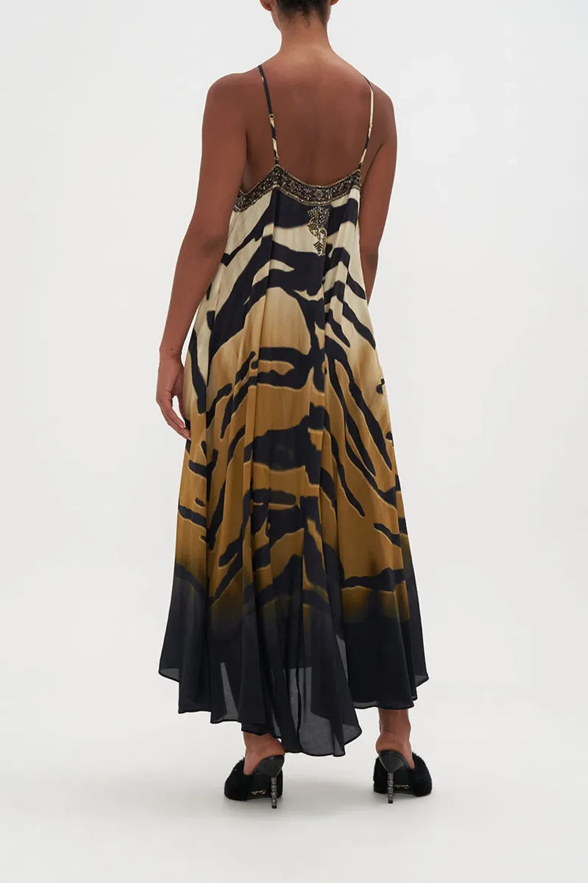 Camilla The Tame My Tiger Gather Neck Halter Maxi Dress Print Size AU 8 - Image 2