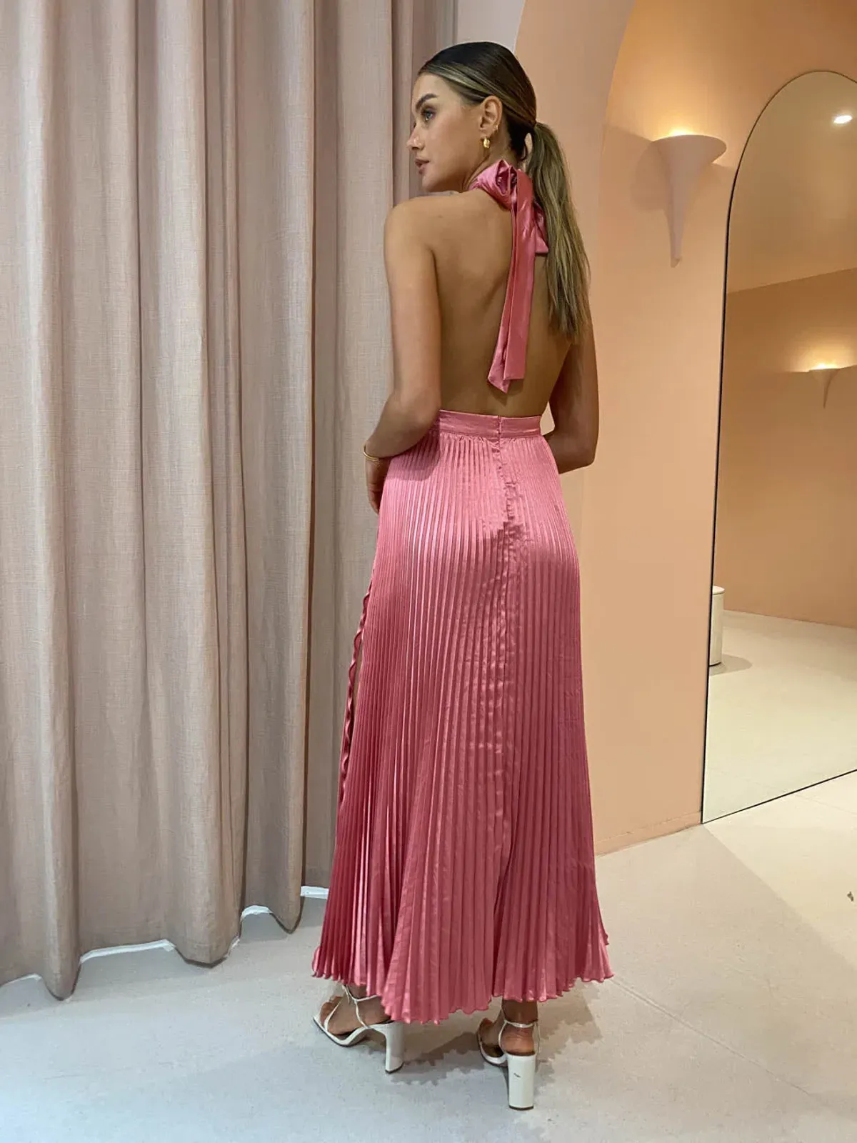 L'idee Renaissance Split Gown Pink Size AU 8 - Image 3