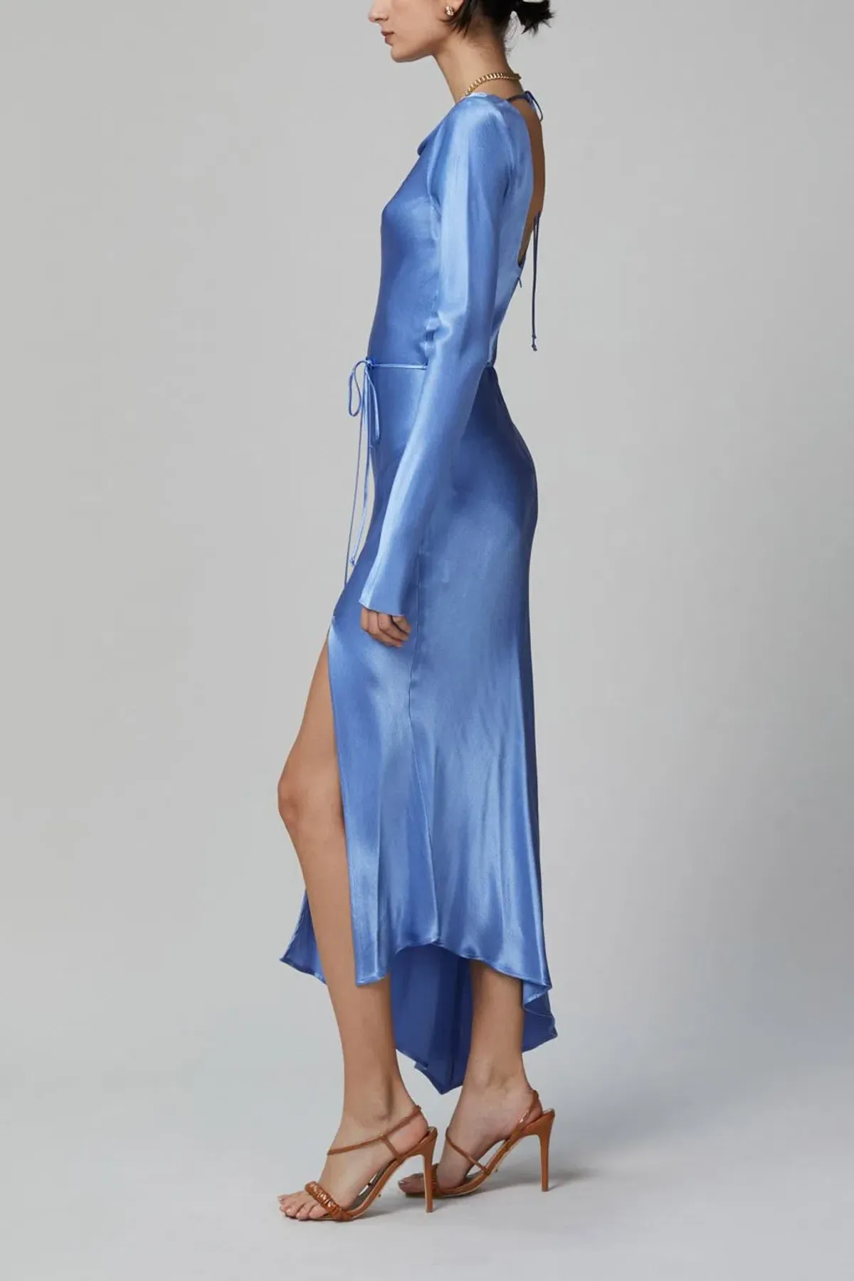 Bec & Bridge Delphine L/S Dress Cornflower Blue Size 10  - Image 2