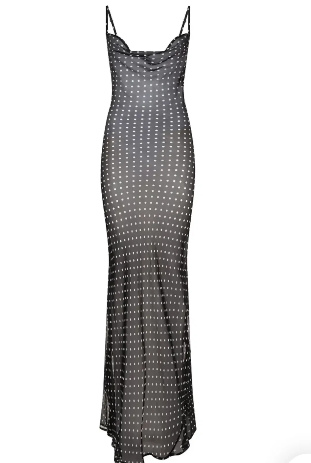 Rat & Boa Sheer Gisele Maxi Dress Blue/Print Size 8 for rent on The Volte - main image