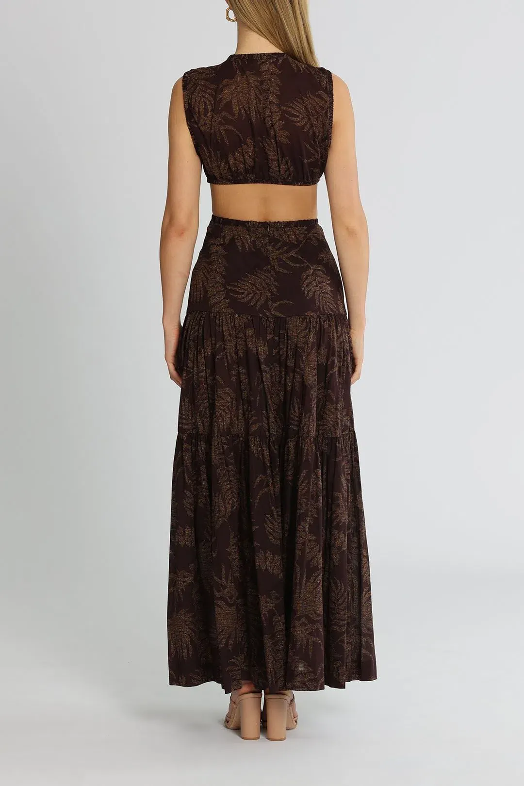 Bec & Bridge Desert Palm Maxi Dress Print Size 8 for rent on The Volte - main image