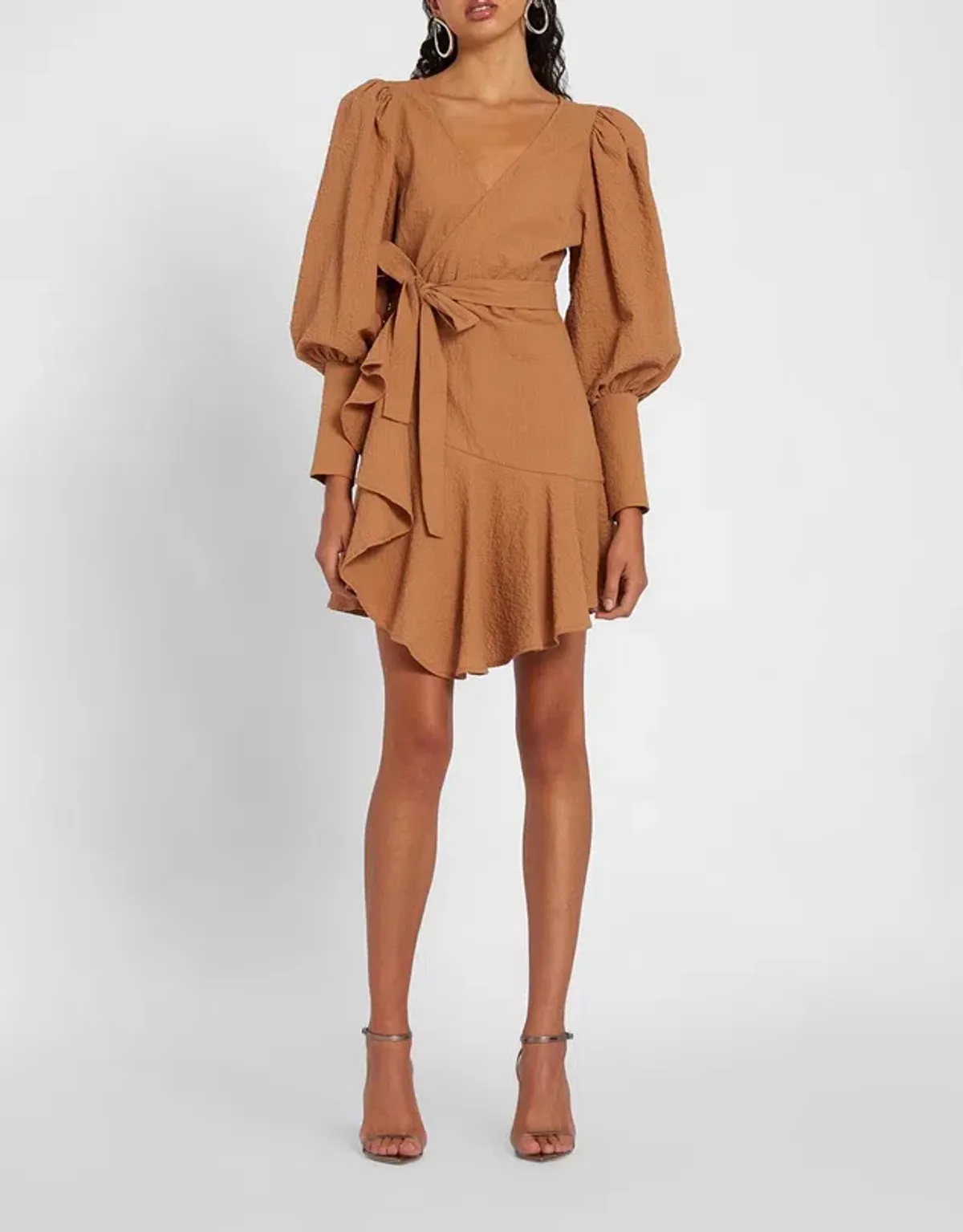 By Johnny Crush Wrap Dress Tan Size 8  - Image 1