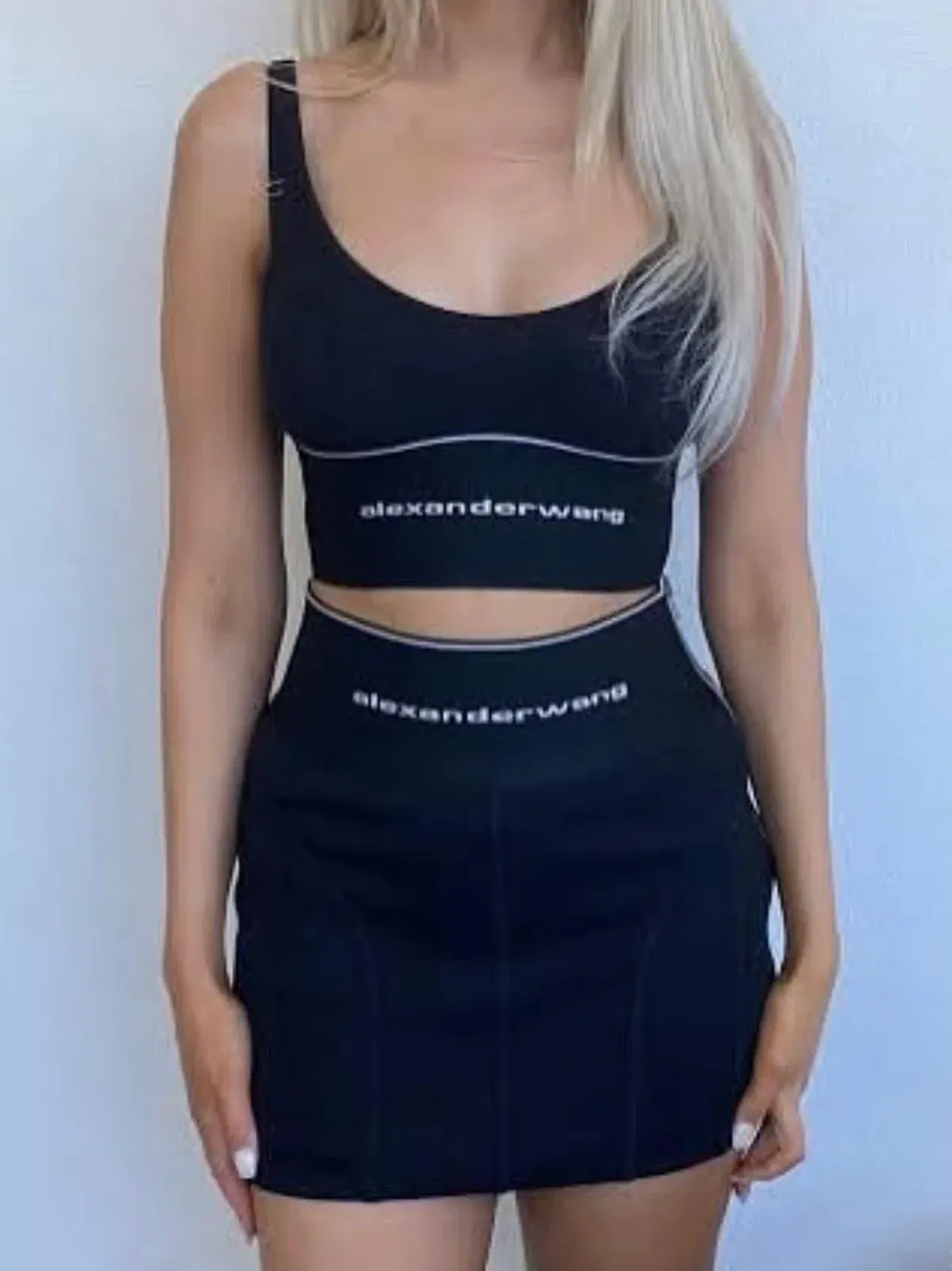 Alexander Wang Bralette and Skirt Set Black Size XS/Au 6 - Image 1