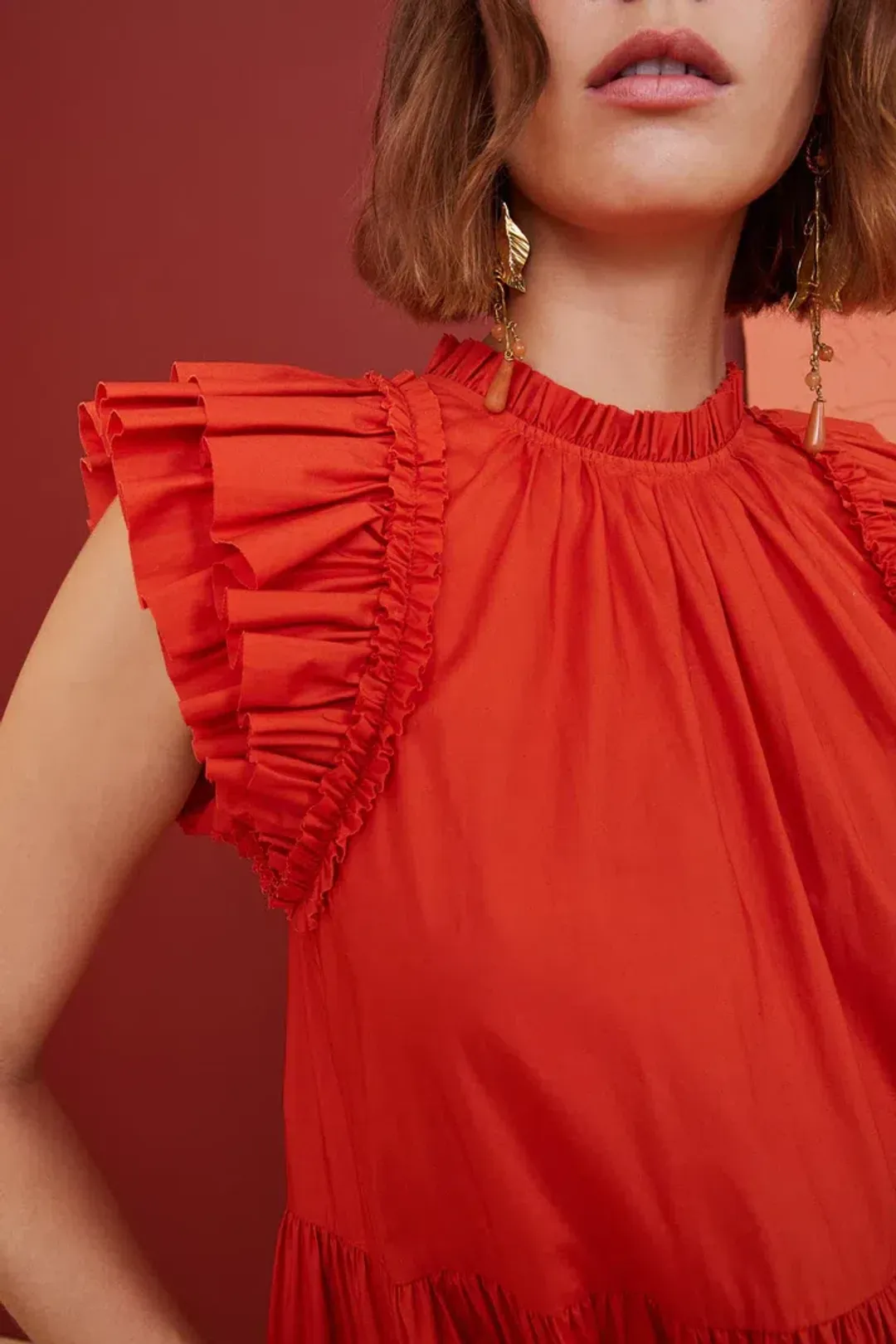 Ulla Johnson Joan Ruffle Dress Size US 8/AU 12 for rent on The Volte - main image