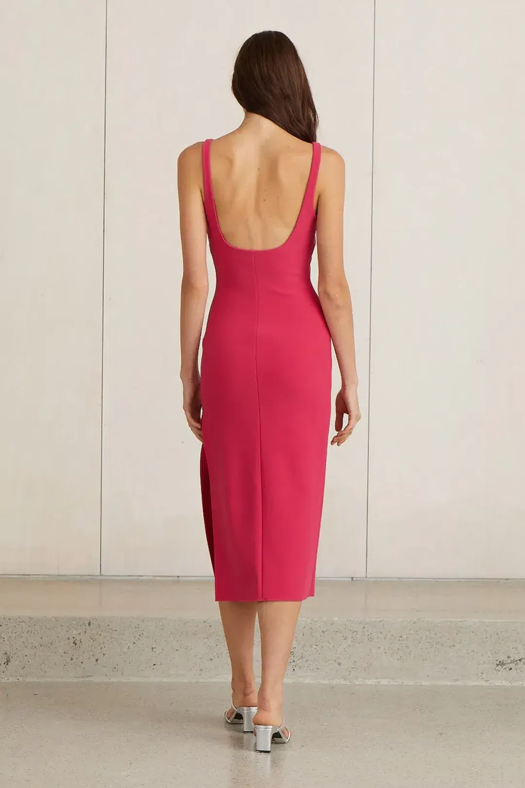 Bec & Bridge Valentine Midi Dress Pink Size 6 for rent on The Volte - main image