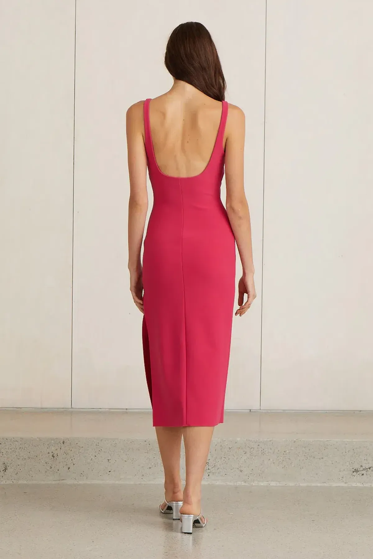 Bec & Bridge Valentine Midi Dress Pink Size 6 - Image 3