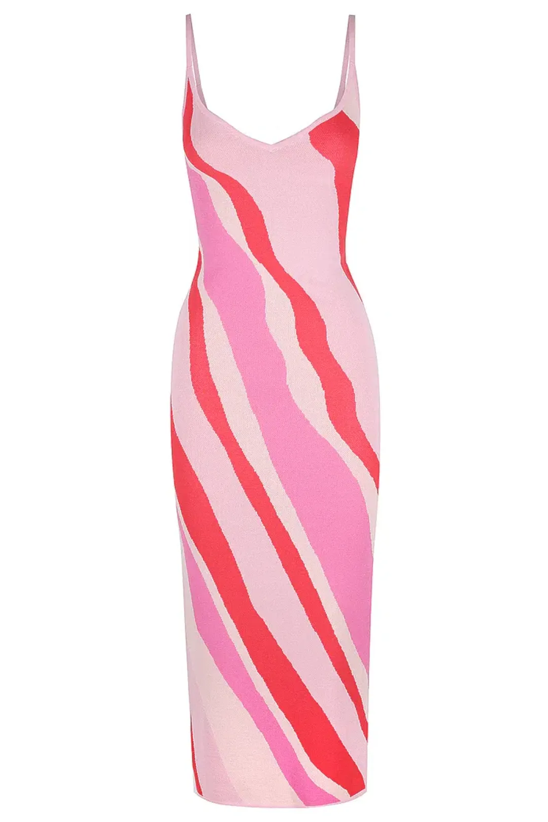 St Cloud Margarita Wave Knit Midi Dress Pink Size XS / Au 6 for rent on The Volte - main image