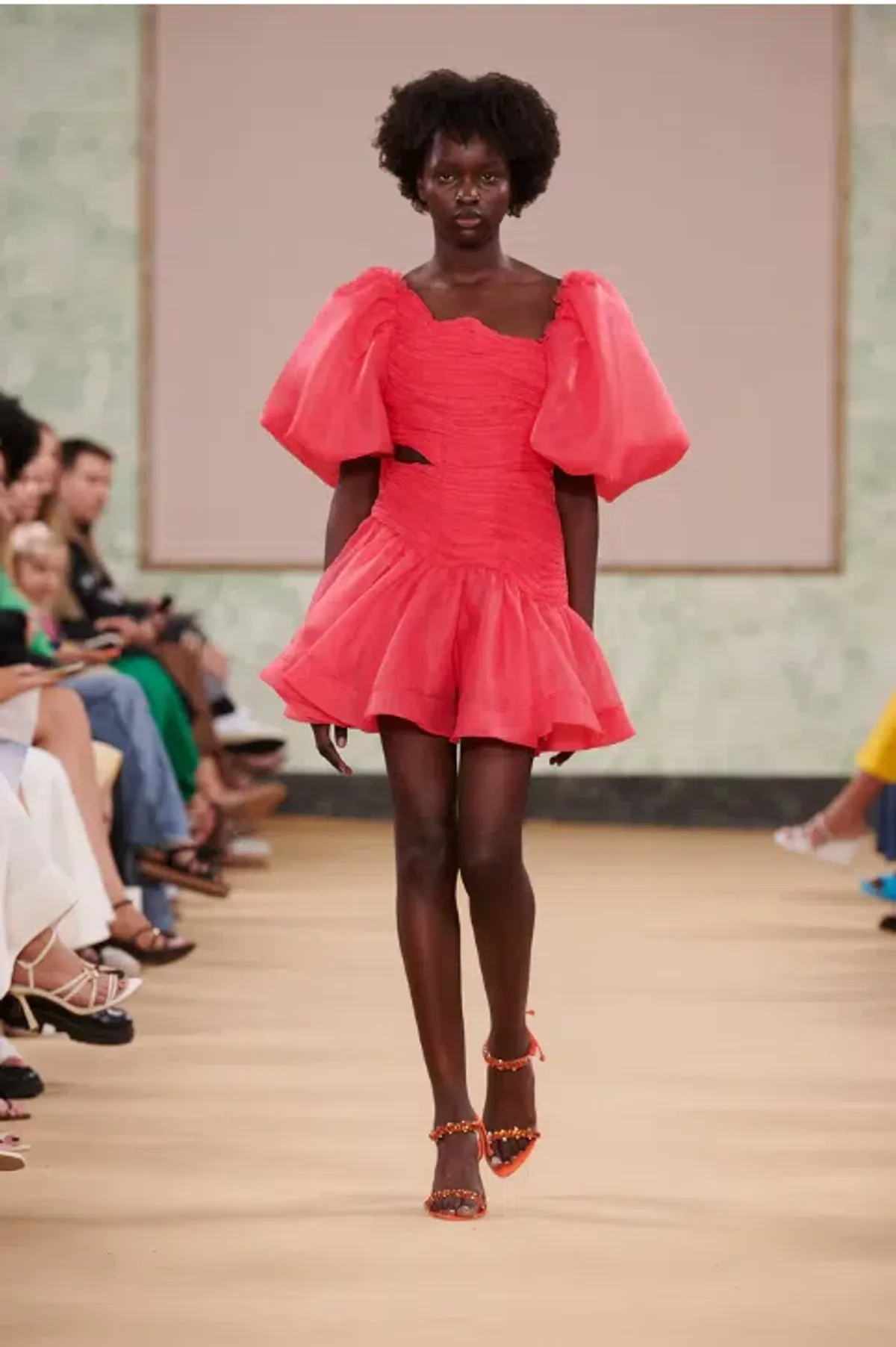 Aje Joan Puff Sleeve Mini Dress Pink Size 10 / M - Image 3