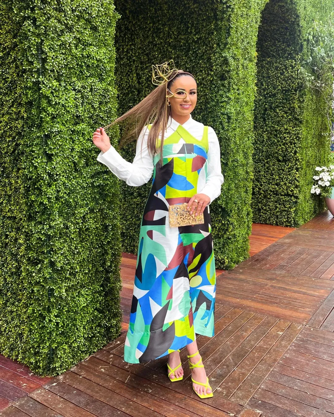 Manning Cartel Abstract Dress Multi Size 12 for rent on The Volte - main image