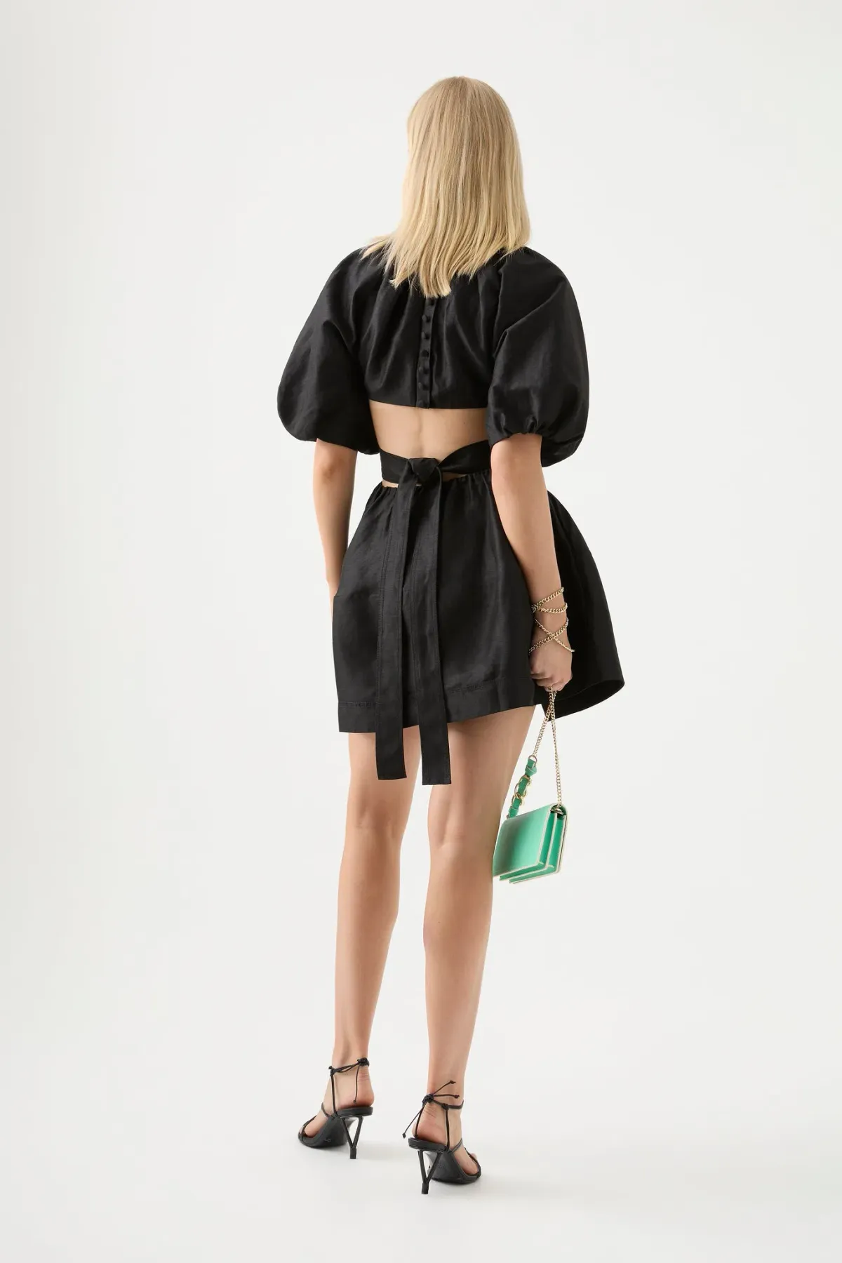 Aje Mimosa Cut Out Mini Dress Black Size 6 - Image 2