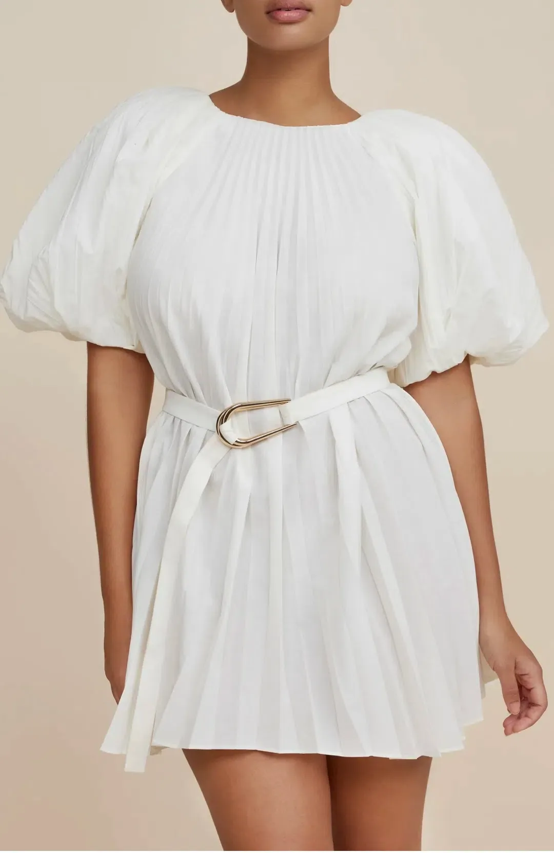 Acler Hudson Mini Dress in White Size 10 for rent on The Volte - main image