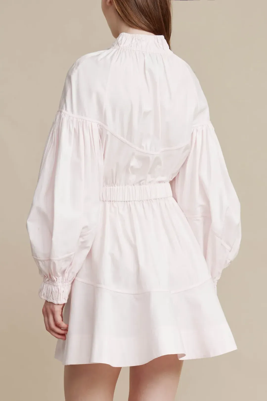 Acler Marquis Mini Dress Shell Pink Size AU 12 for rent on The Volte - main image