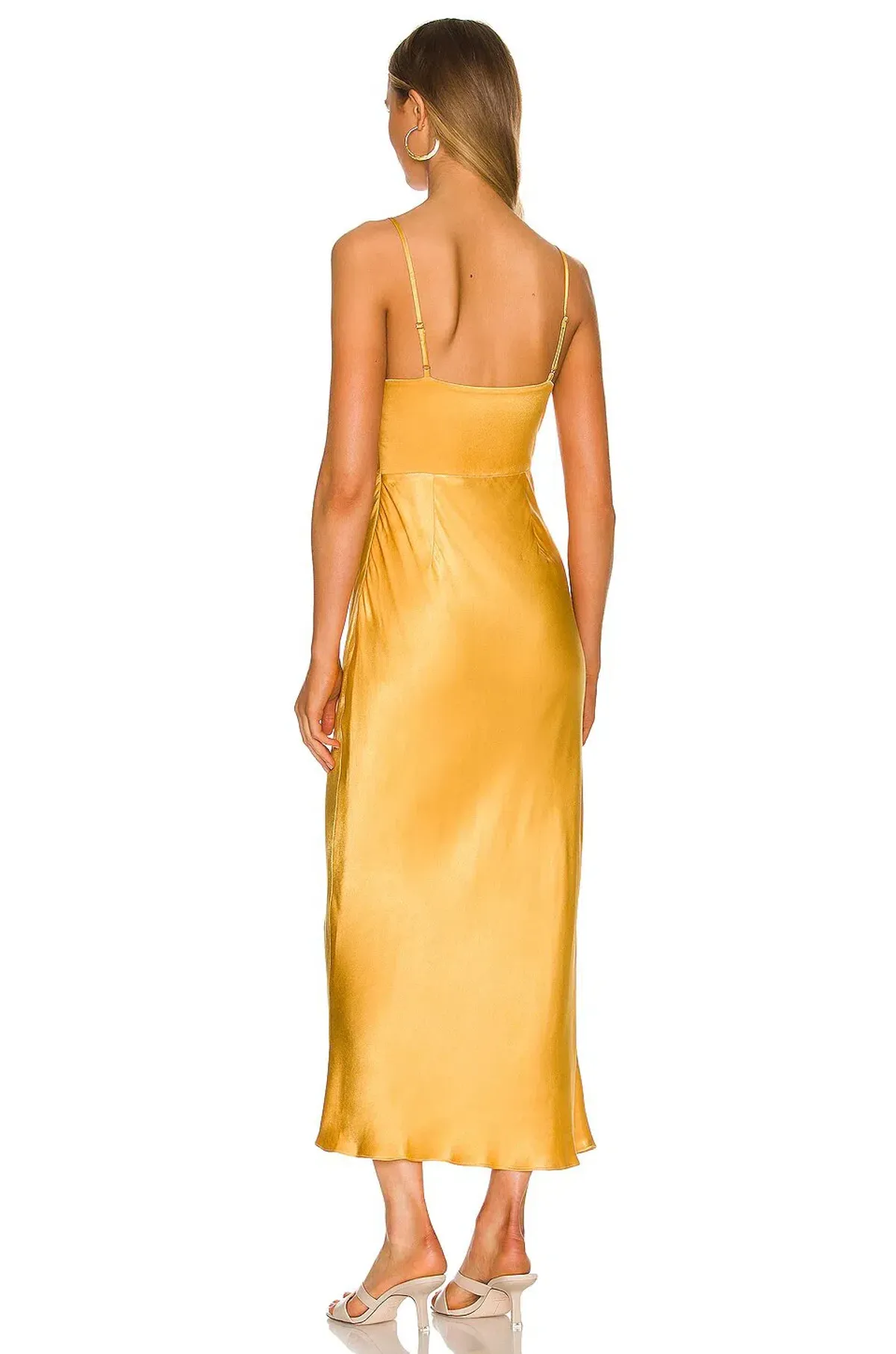 Shona Joy Alma Lace Up Midi Saffron  - Image 2